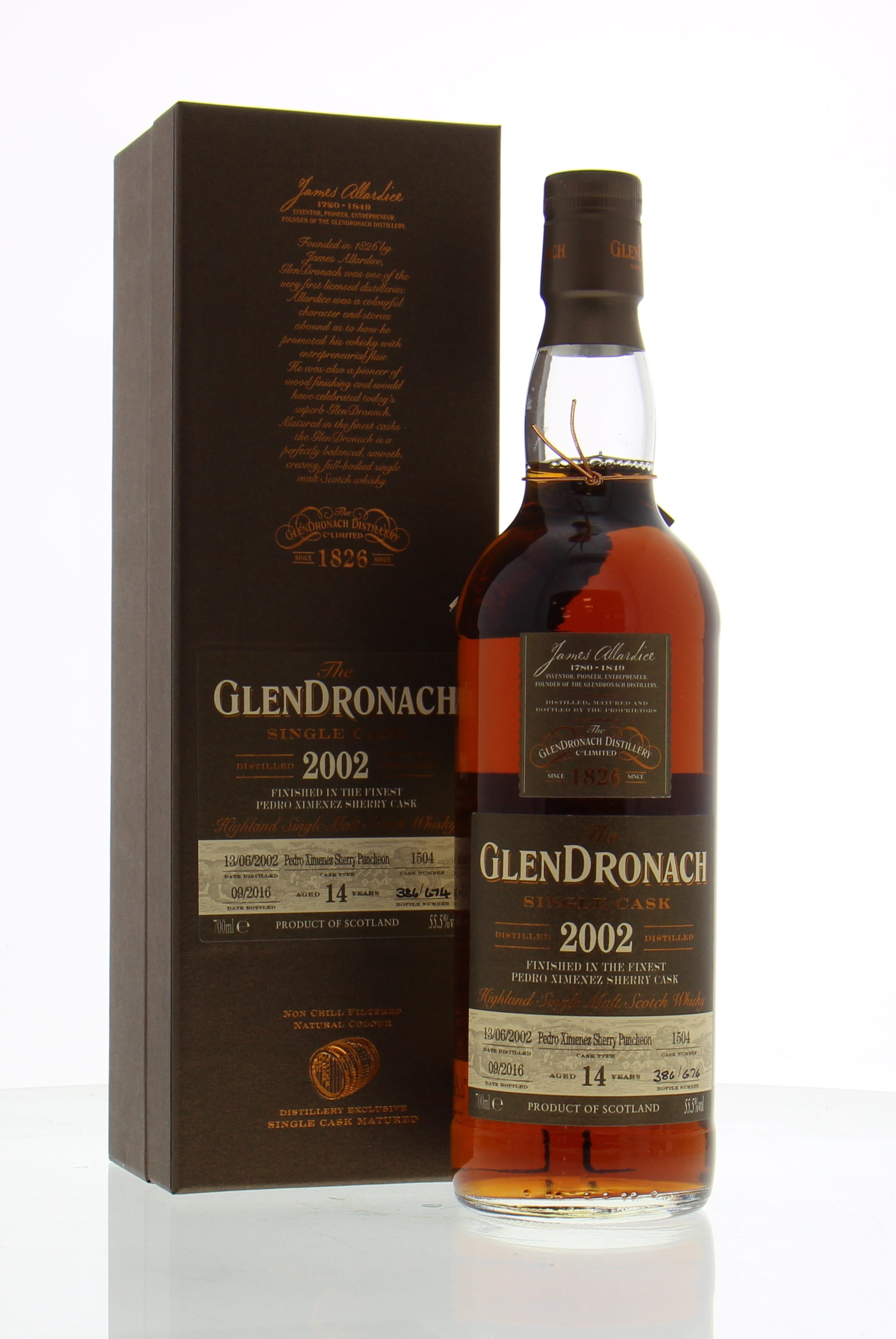 Glendronach - 14 Years Old Batch 14 Cask:1504 55.5% 2002 In Original Container