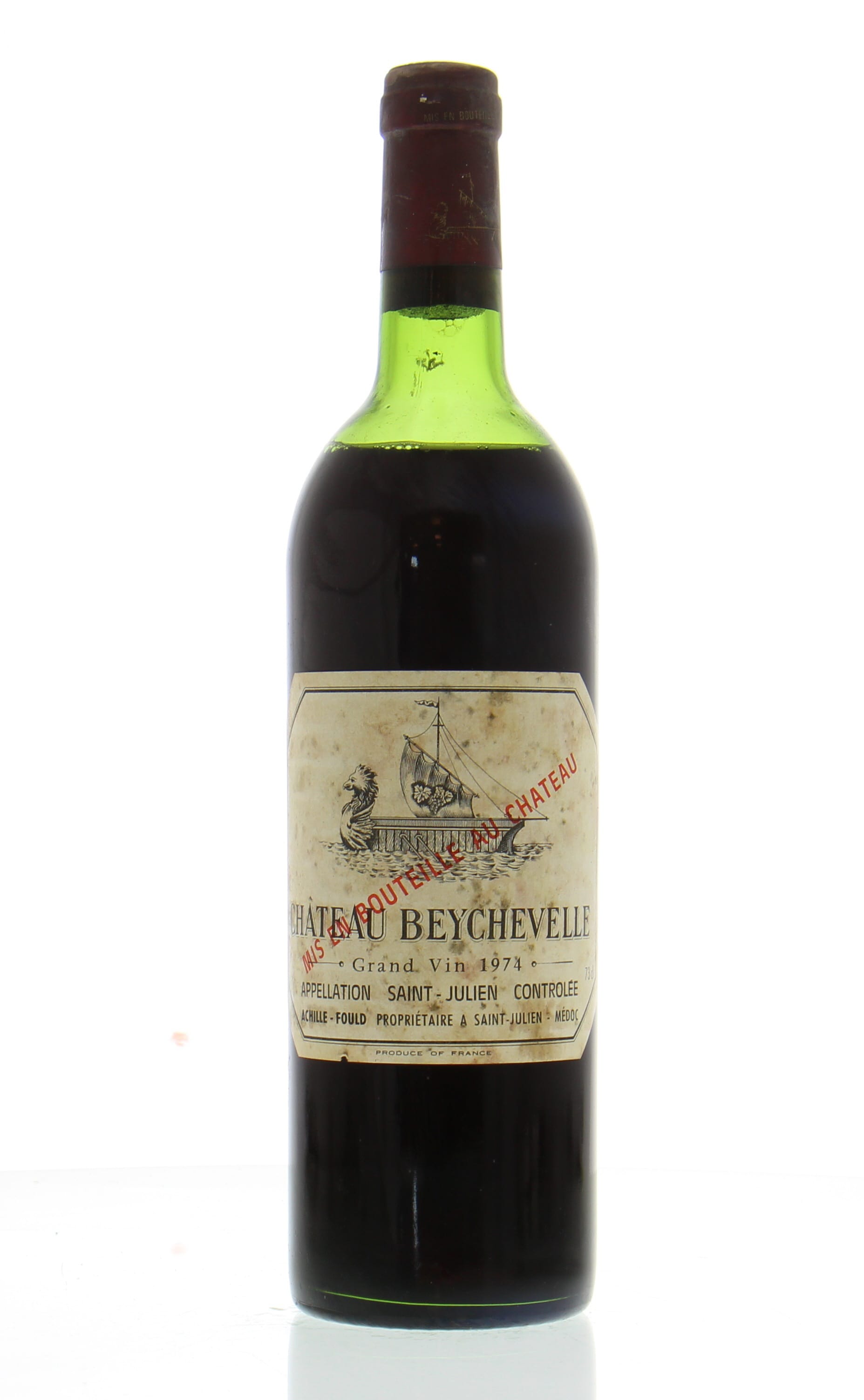 Chateau Beychevelle - Chateau Beychevelle 1974 Mid shoulder