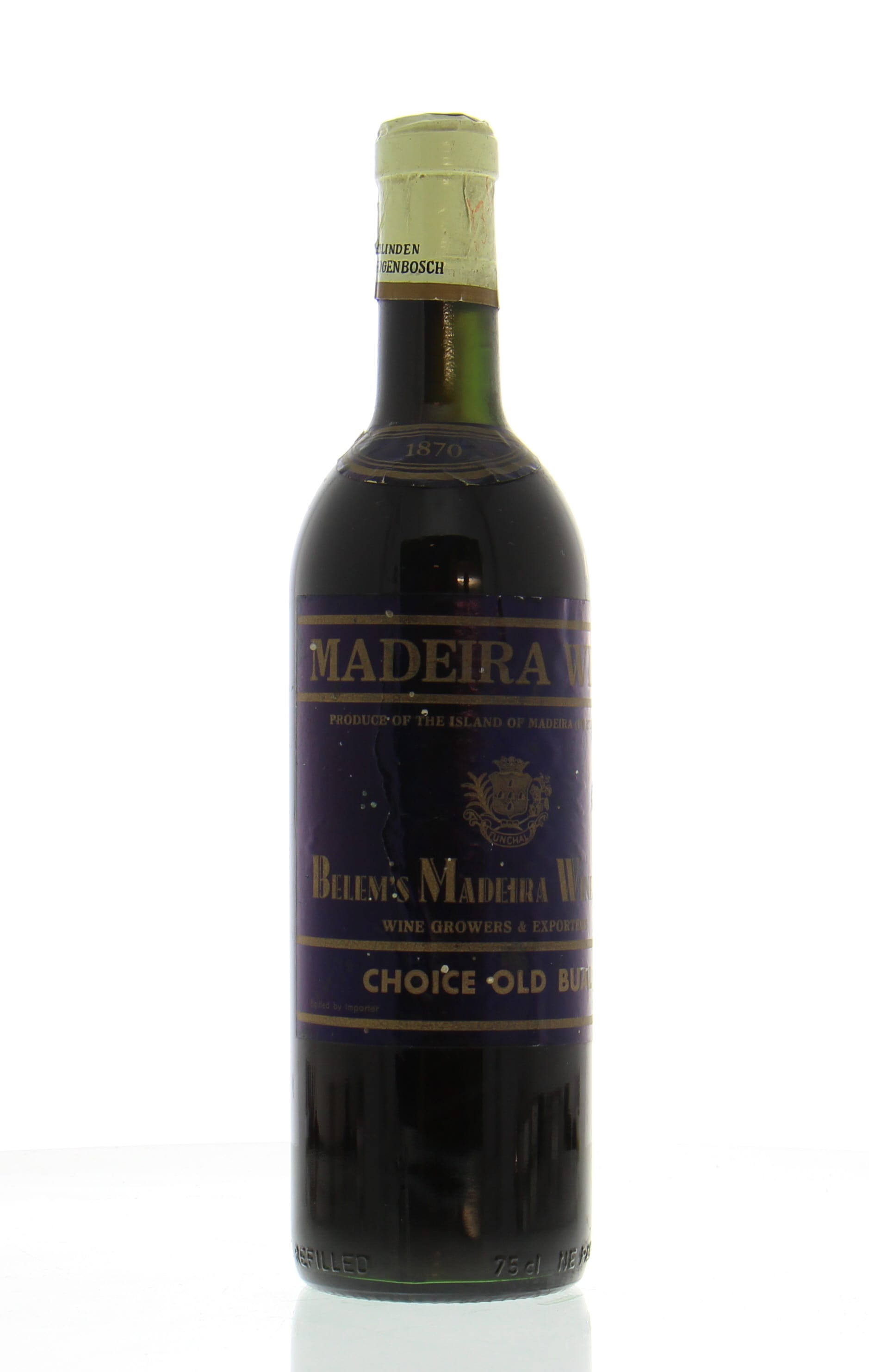 Belem - Madeira choice old Bual 1870 Top shoulder
