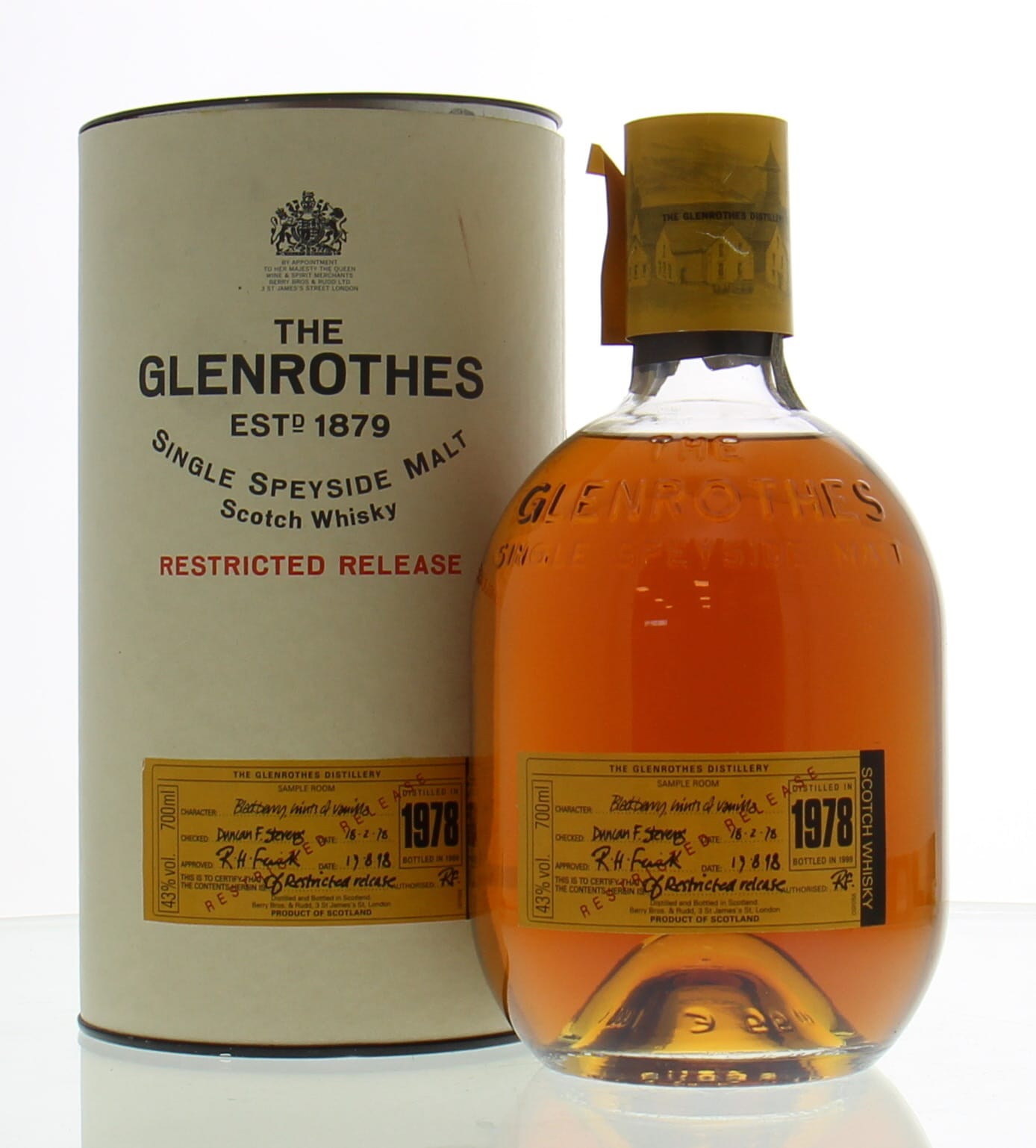 Glenrothes - 1978 Restricted Release 43% 1978 In Original Container