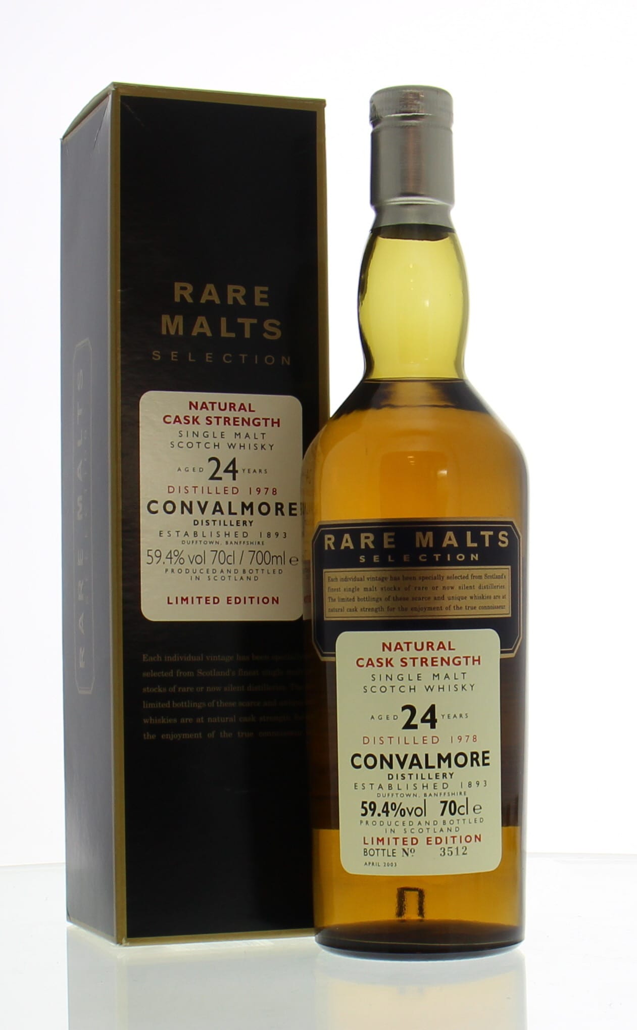 Convalmore - 24 Years Old Rare Malts Selection 59.4% 1978 In Original Container