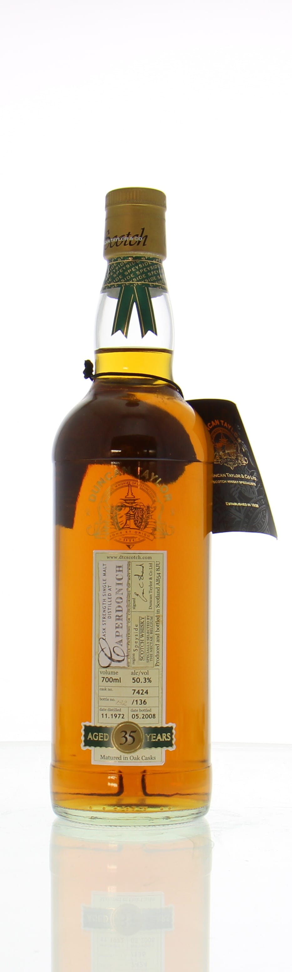 Caperdonich - 35 Years Old Duncan Taylor Cask:7424 50.3% 1972 NO BOX INCLUDED