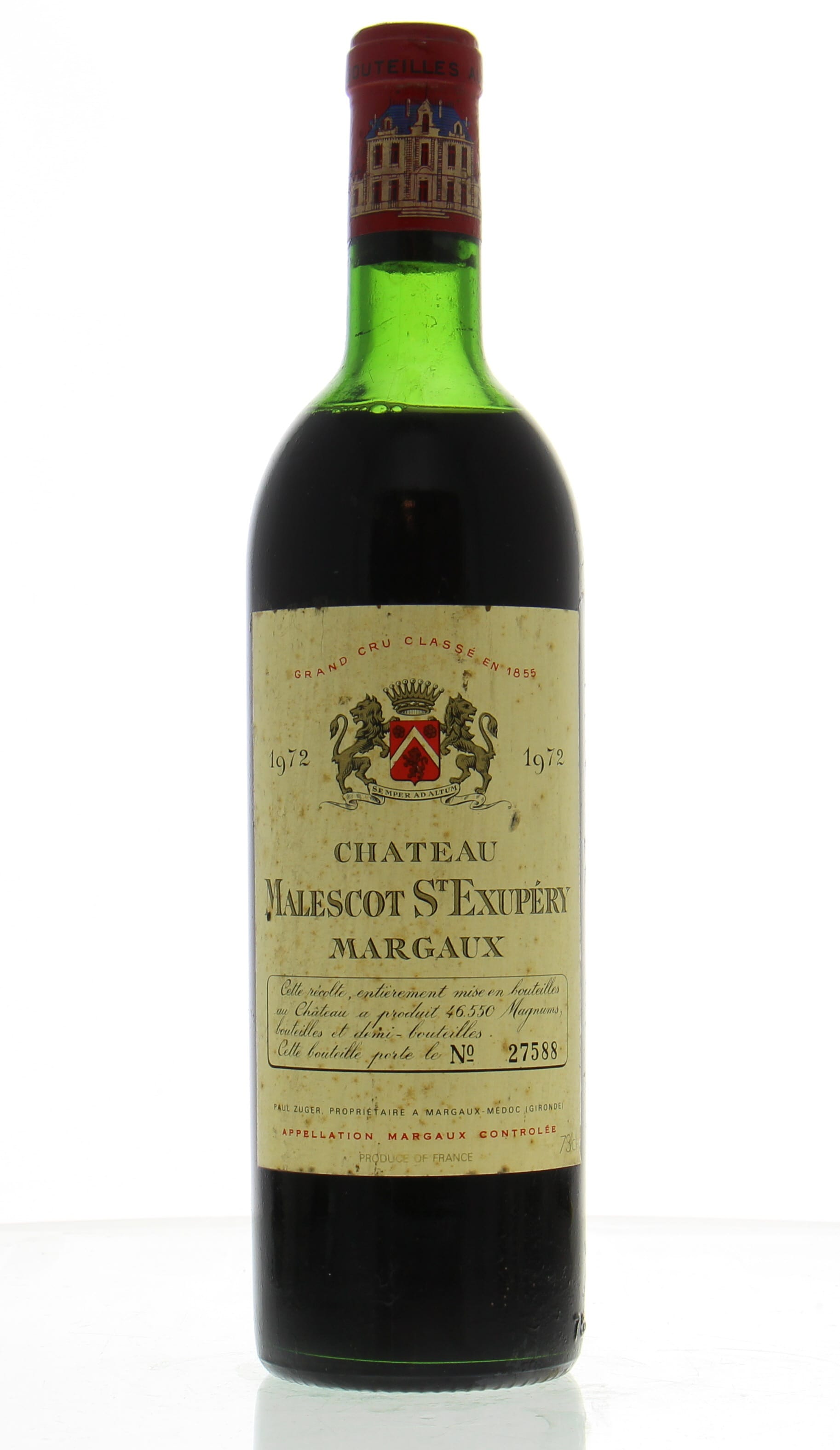Chateau Malescot-St-Exupery - Chateau Malescot-St-Exupery 1972 High shoulder