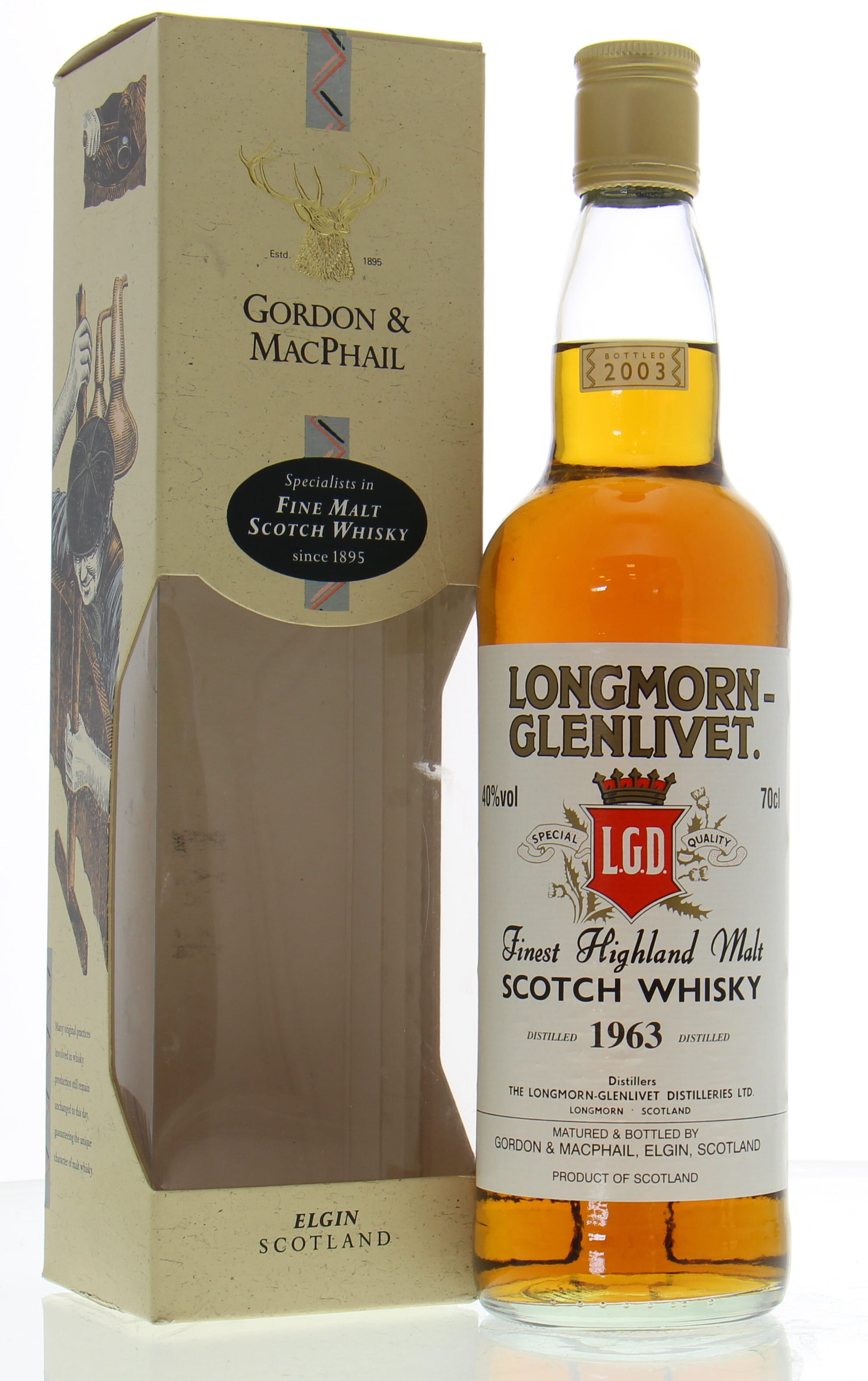 Longmorn - 1963 Gordon & MacPhail 40% 1963 In Original Container