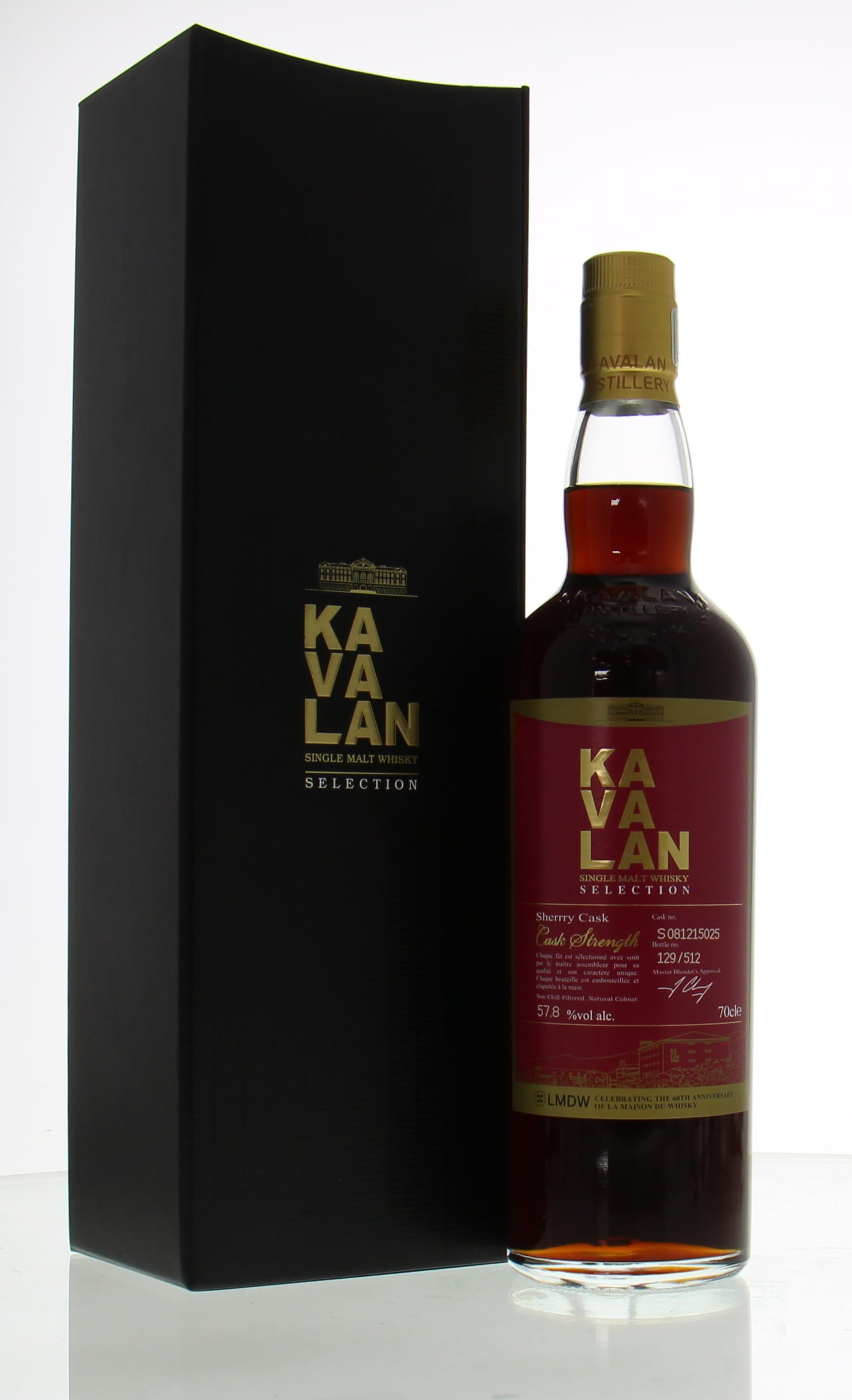 Kavalan - Sherry Cask 60th Anniversary of La Maison du Whisky Cask:S081215025 57.8% NV In Original Container