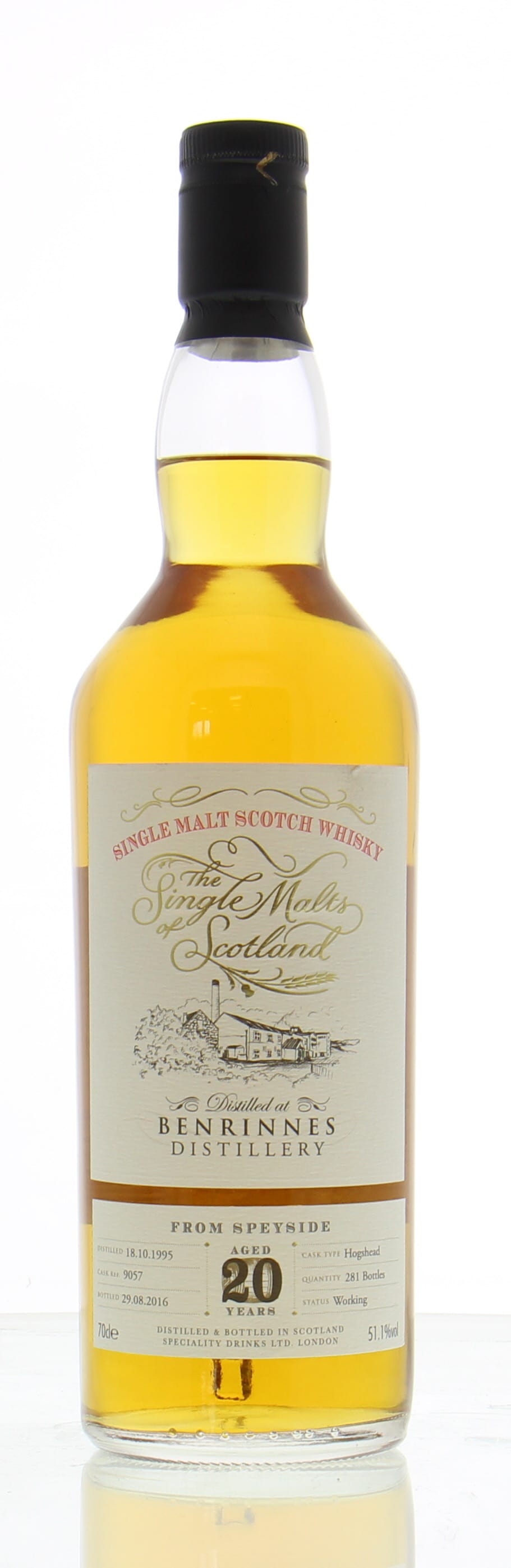 Benrinnes - 20 Years Old The Single Malts of Scotland Cask:9057 51.1% 1995 Perfect