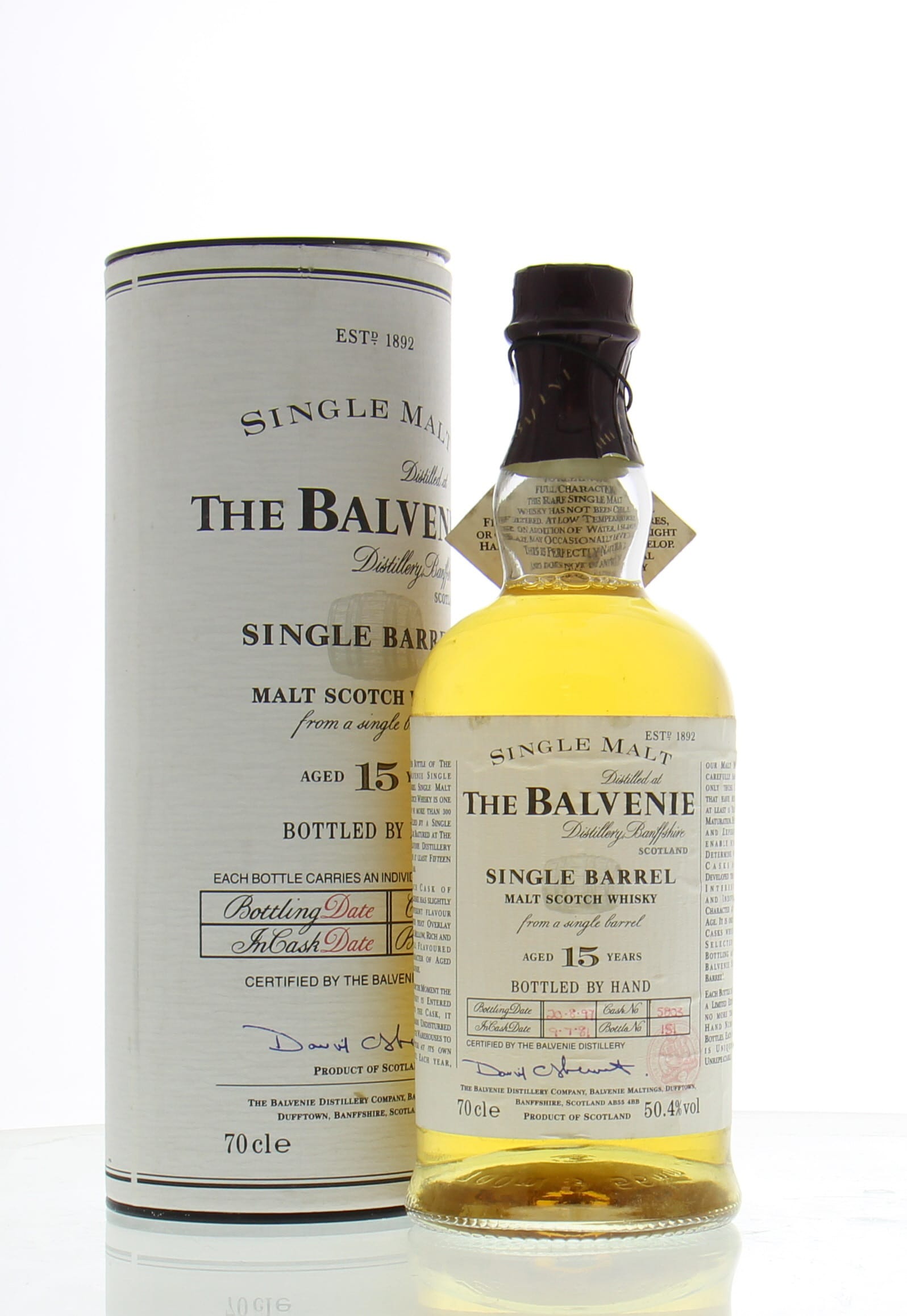 Balvenie - 15 Years Old Single Barrel Cask:5803 50.4% 1981 In Original Container