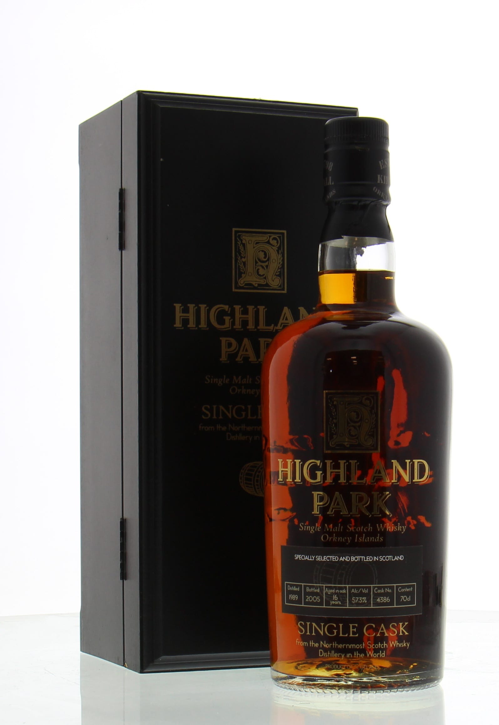 Highland Park - 16 Years Old Single Cask:4386 for Belgium 57.3% 1989 In Original Wooden Case