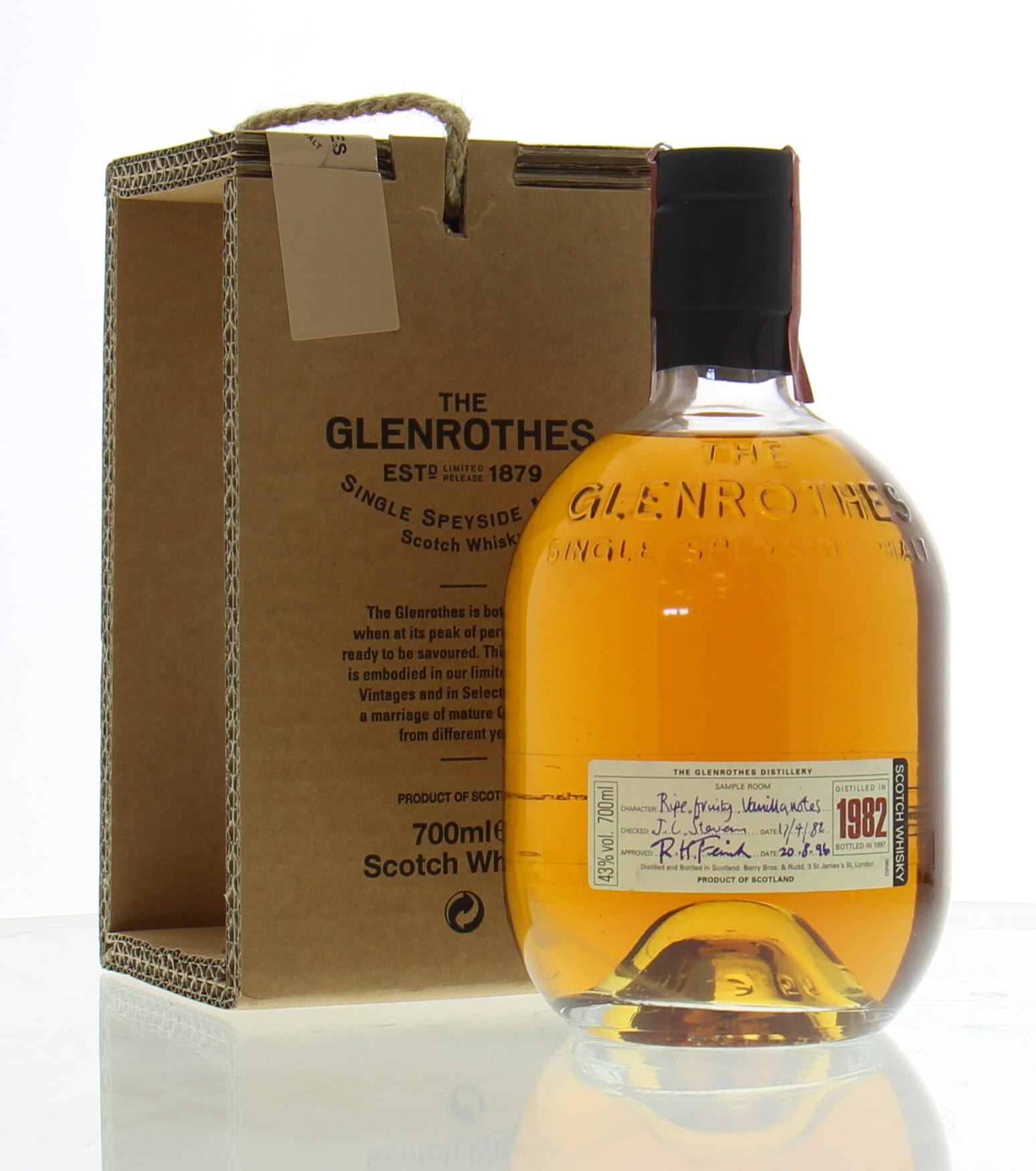 Glenrothes - 1982 Approved: 20.08.96 43% 1982 In Original Container