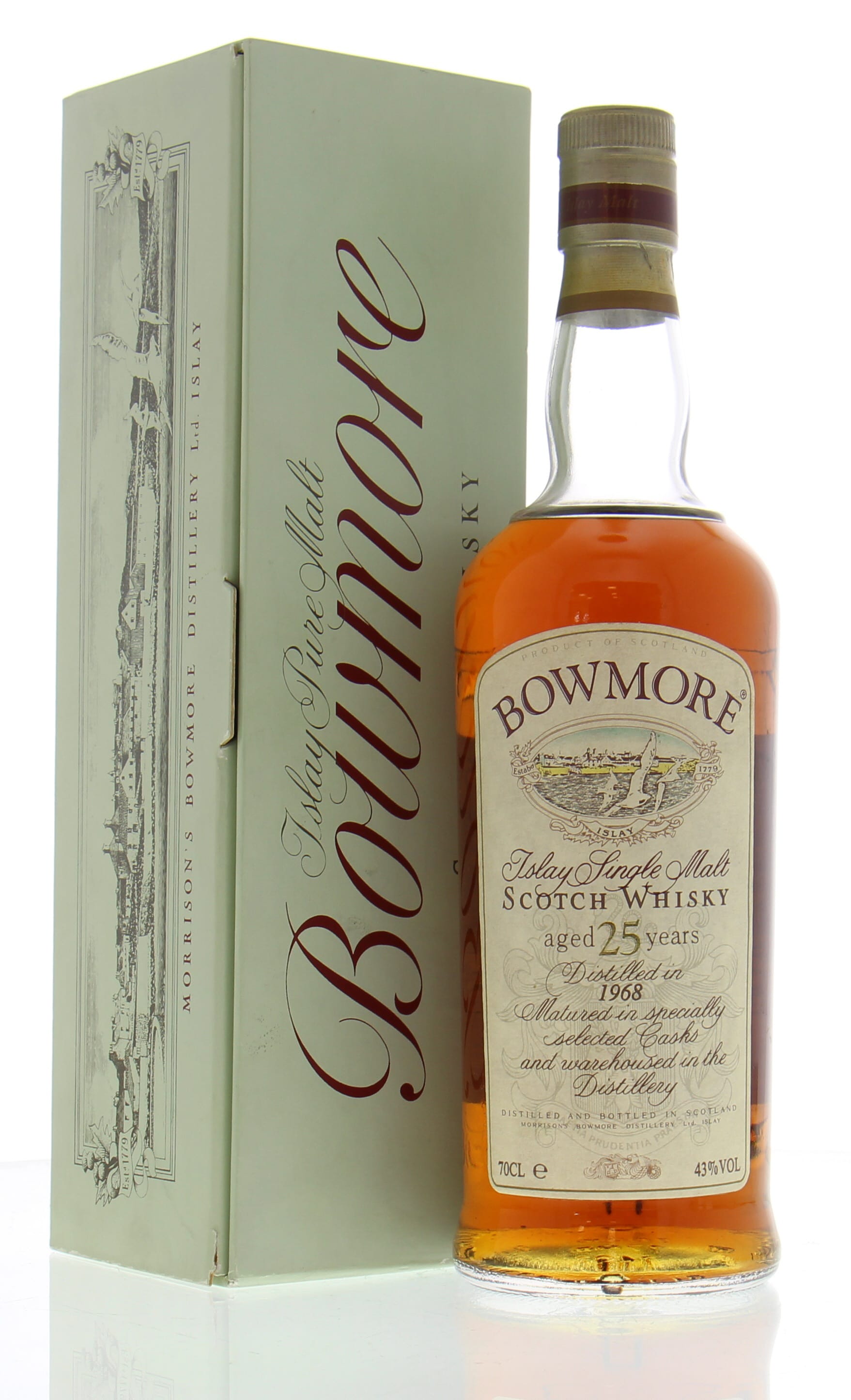 Bowmore - 1968 25 Years Old 43% 1968 In Original Container