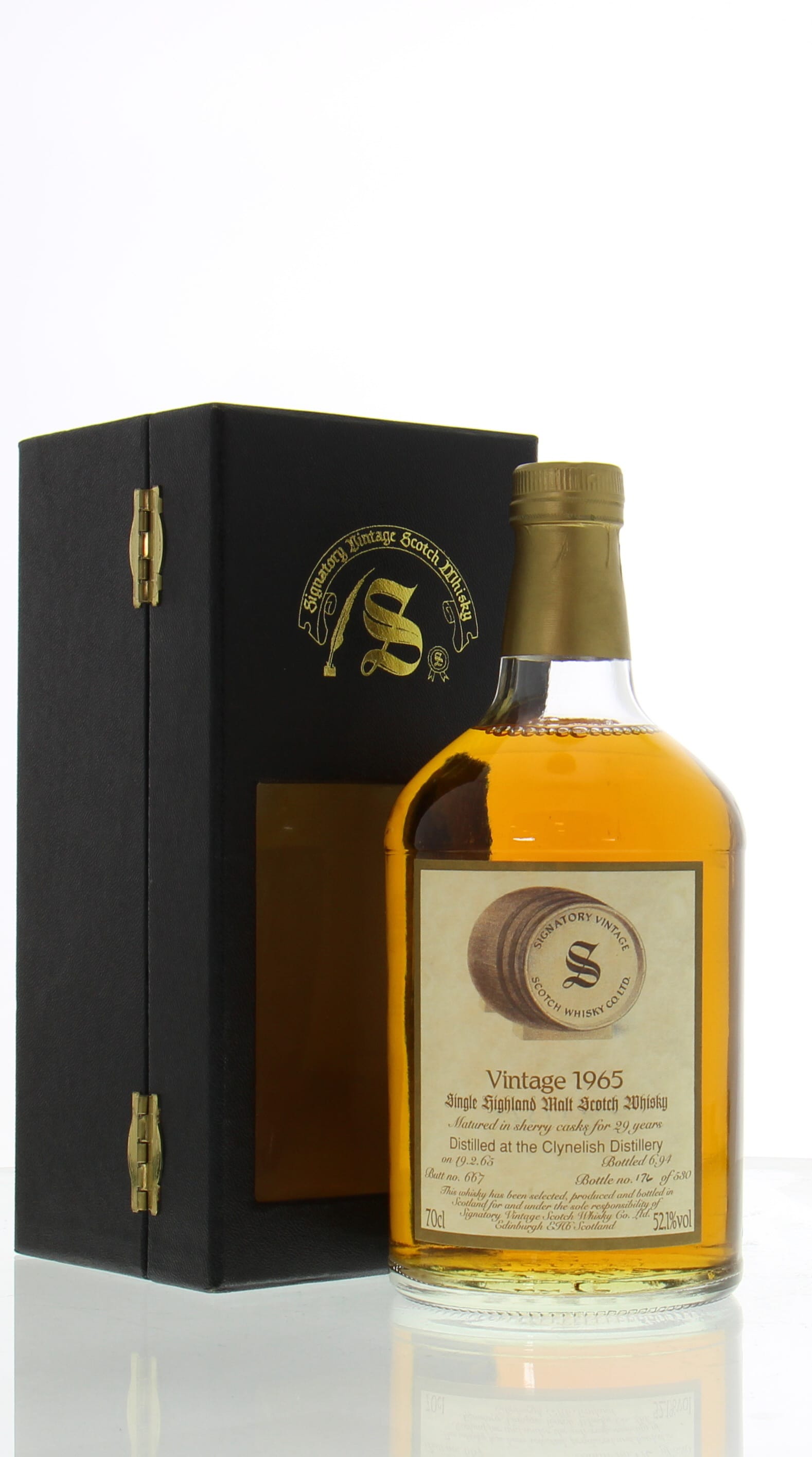 Clynelish - 29 Years Old Signatory Vintage Dumpy Cask:667 52.1% 1965 In Original Container