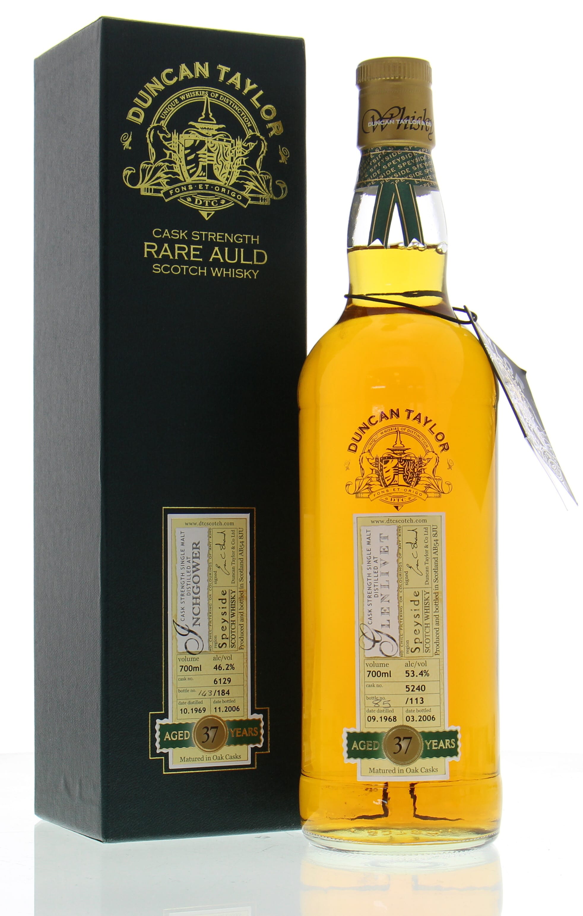 Inchgower - 37 Years Old Duncan Taylor Cask:6129 46.2% 1969 In Original Container