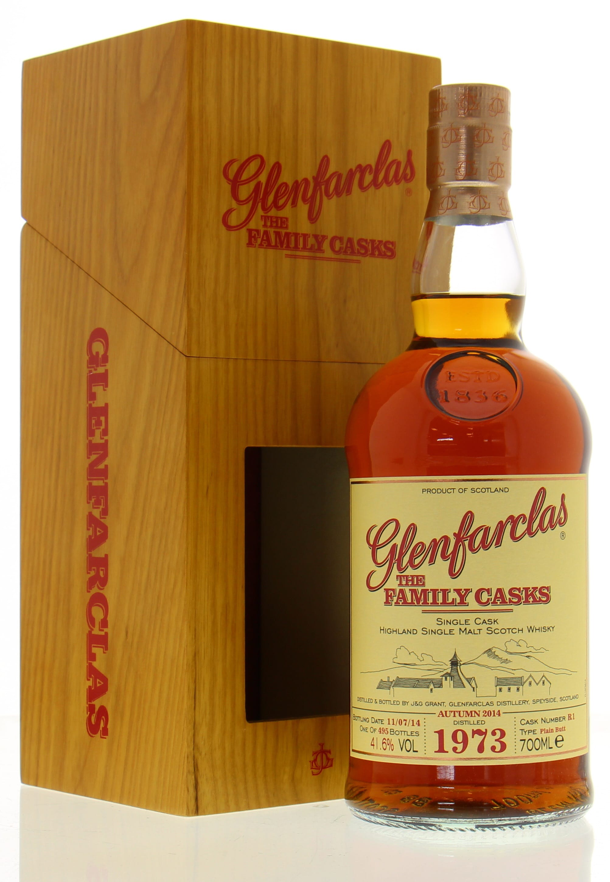 Glenfarclas - 41 Years Old The Family Casks A14 Cask:R1 41.6% 1973 In Original Wooden Case