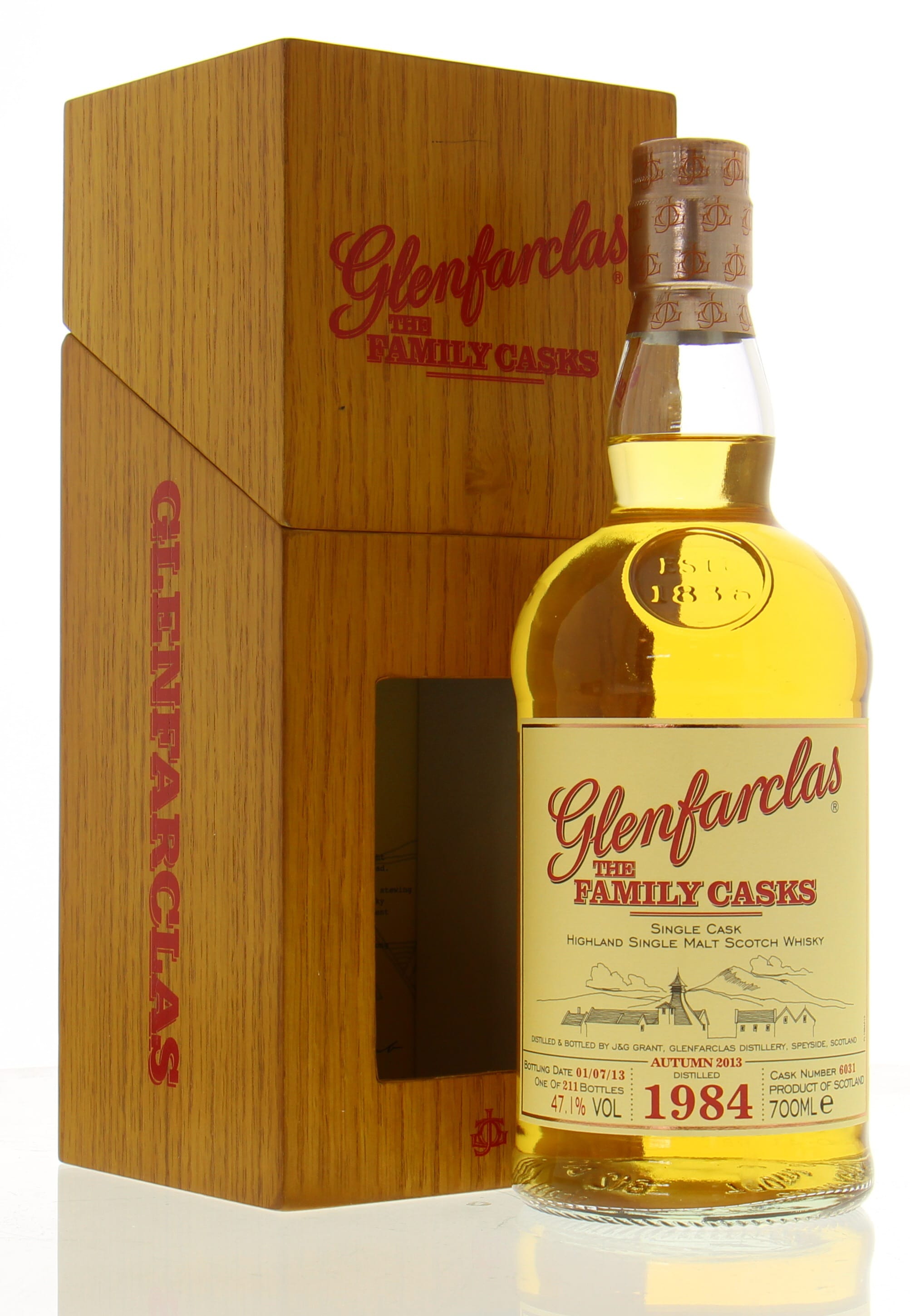 Glenfarclas - 28 Years Old The Family Casks A13 Cask:6031 47.1% 1984 In Original Wooden Case