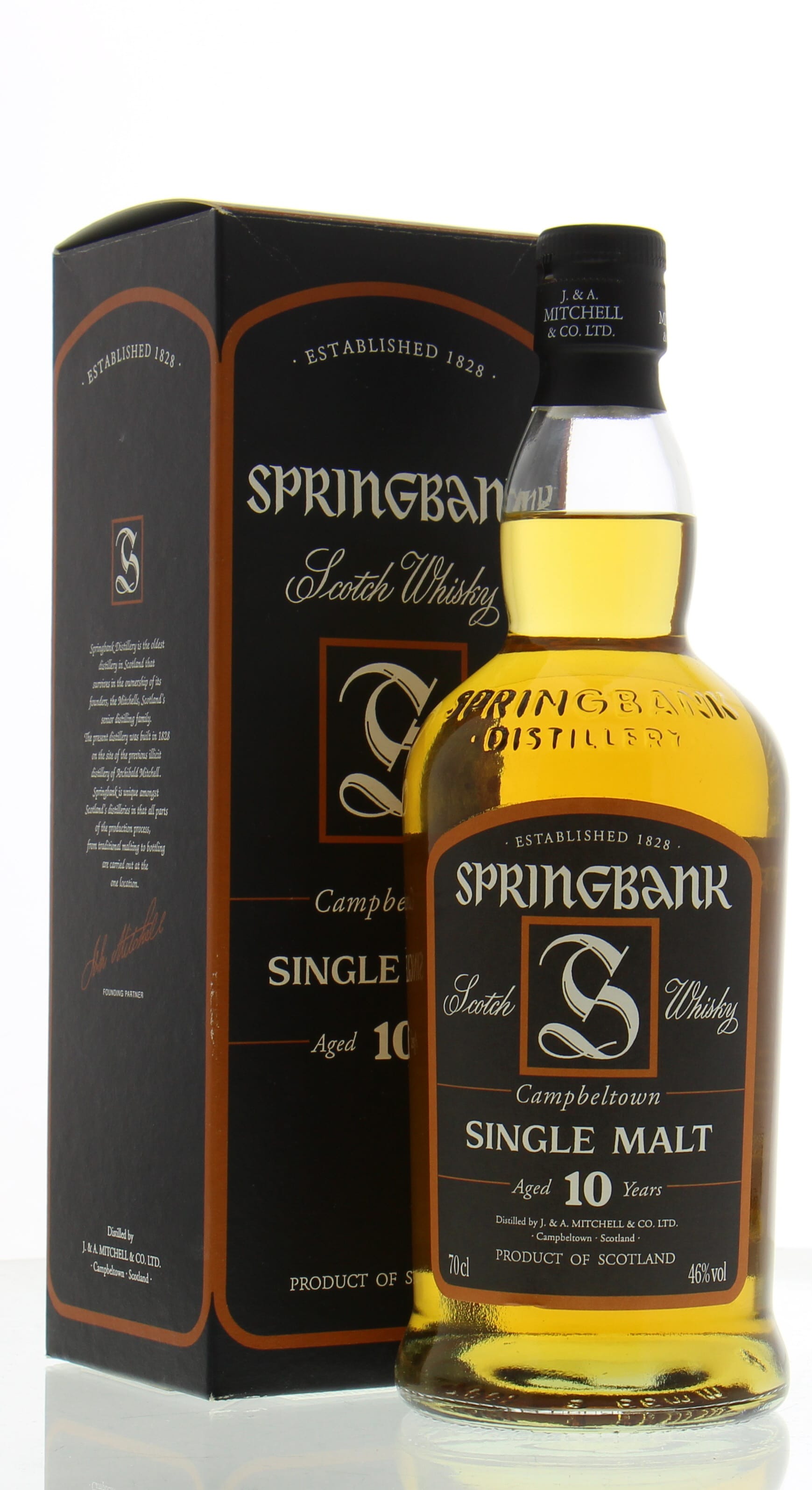 Springbank - 10 Years Old 2004 Edition Old Radius Top Black Label 46% NV In Original Container