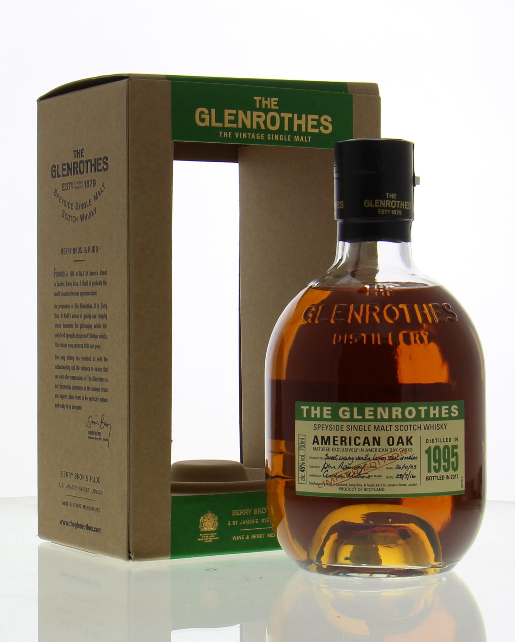 Glenrothes - 1995 American Oak 45% 1995 In Original Container