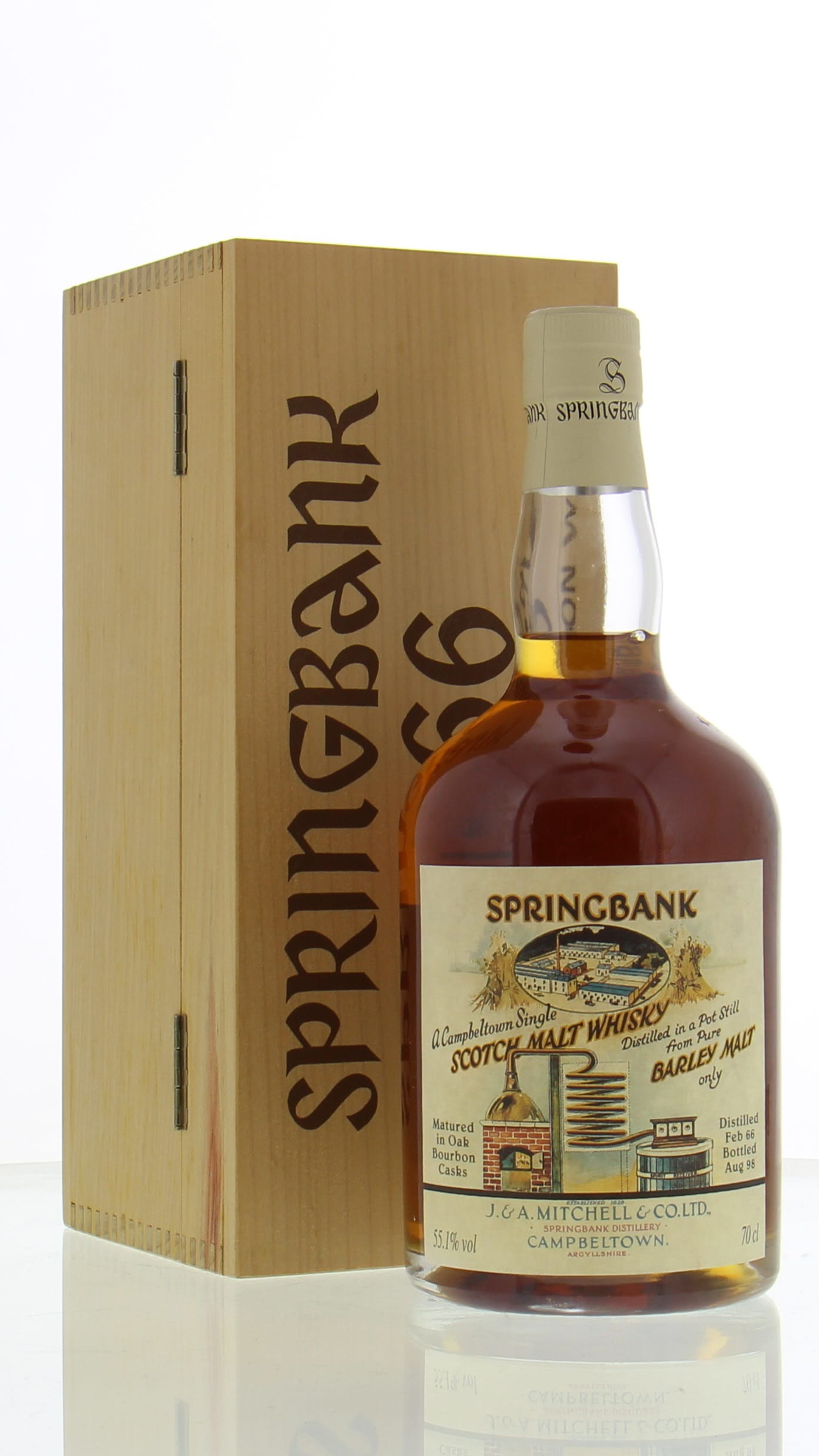 Springbank - Local Barley 1966 32 Years Old Cask:1966/499 55.1% 1966 In Original Wooden Case