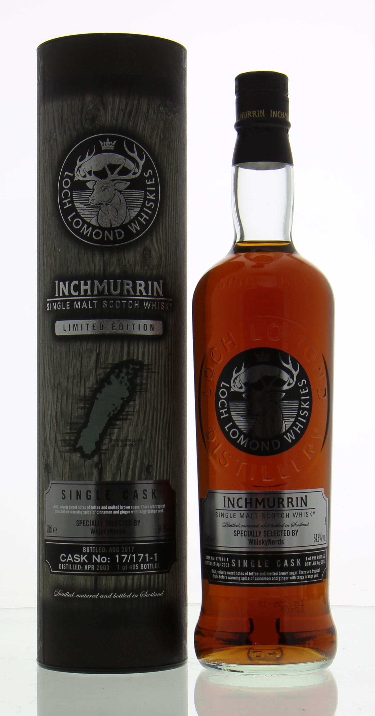 Inchmurrin - 14 Years Old Executive For WhiskyNerds Cask:17/171-1 54.6% 2003 In Original Container