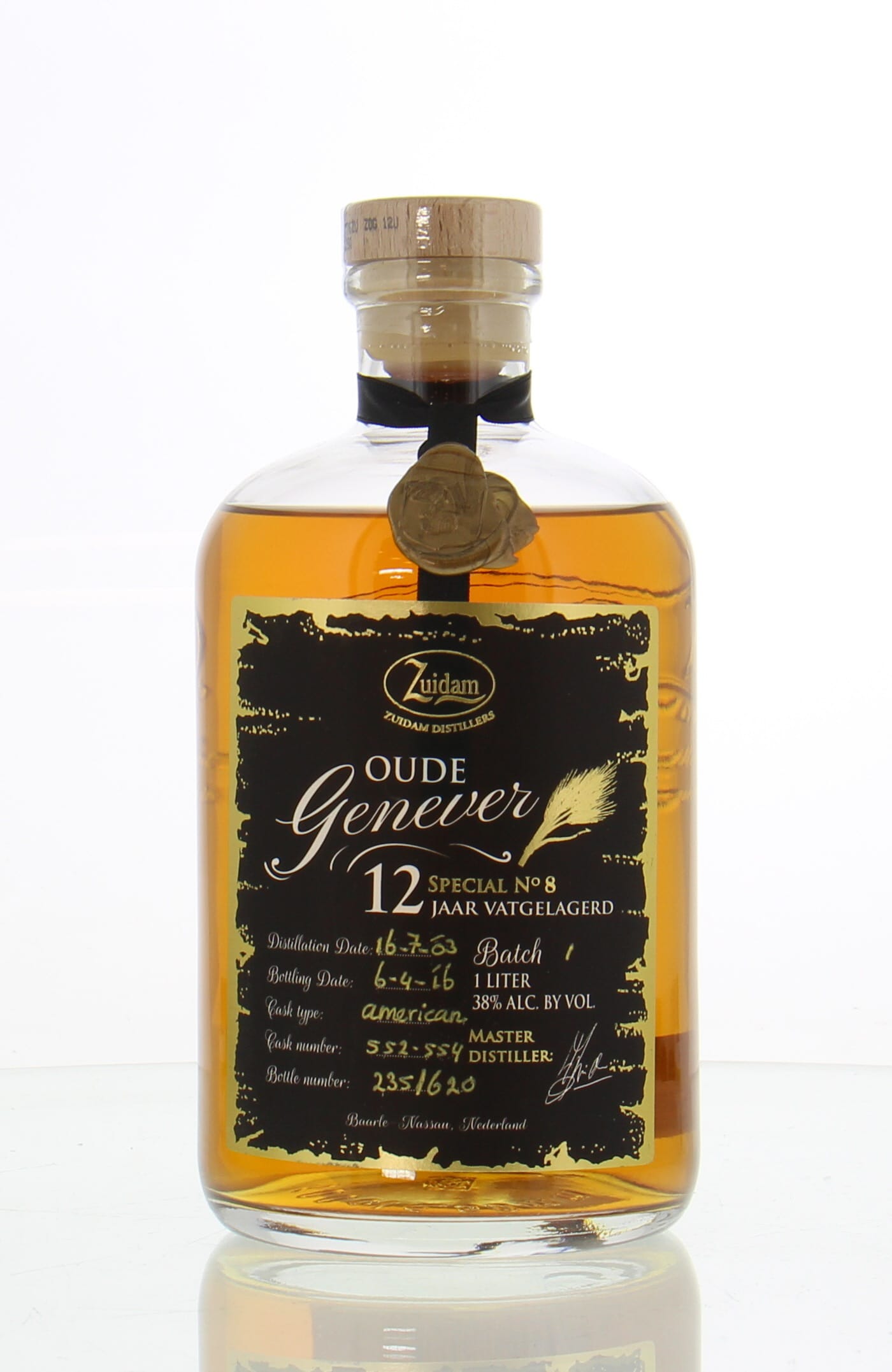 Zuidam - Oude Genever 12 Years Old Special Nº 8 cask 552-554 38% NV Perfect
