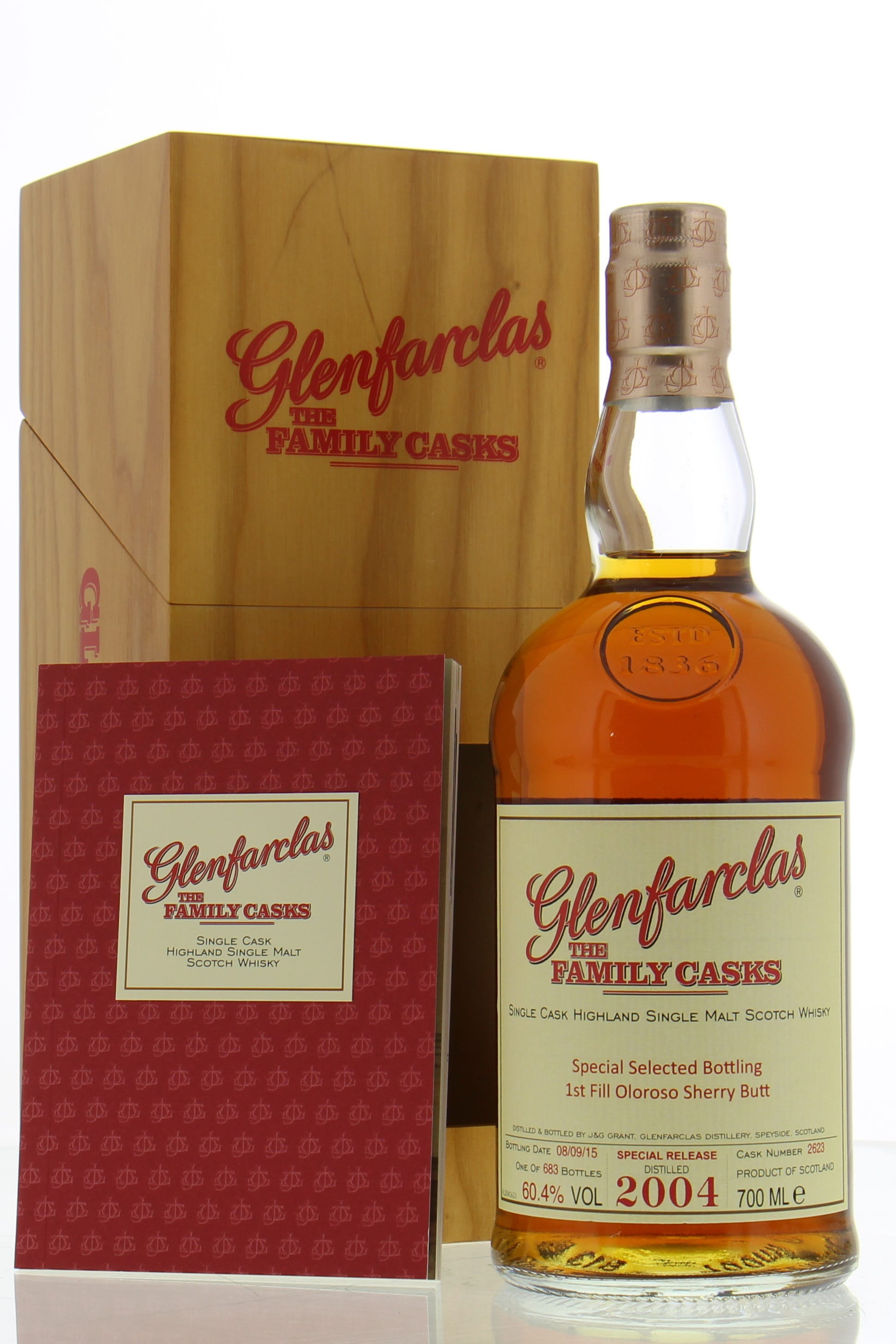 Glenfarclas - 2004 Family Cask 11 Years Old Cask:2623 Especially selected by van Wees 60.4% 2004 In Original Wooden Case