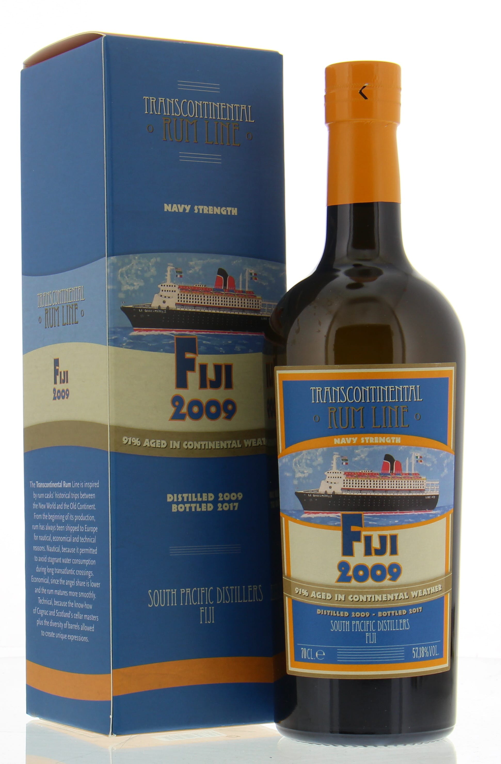 Transcontinental Rum Line - Fiji South Pacific Distillers 57.18% 2009 In Original Carton