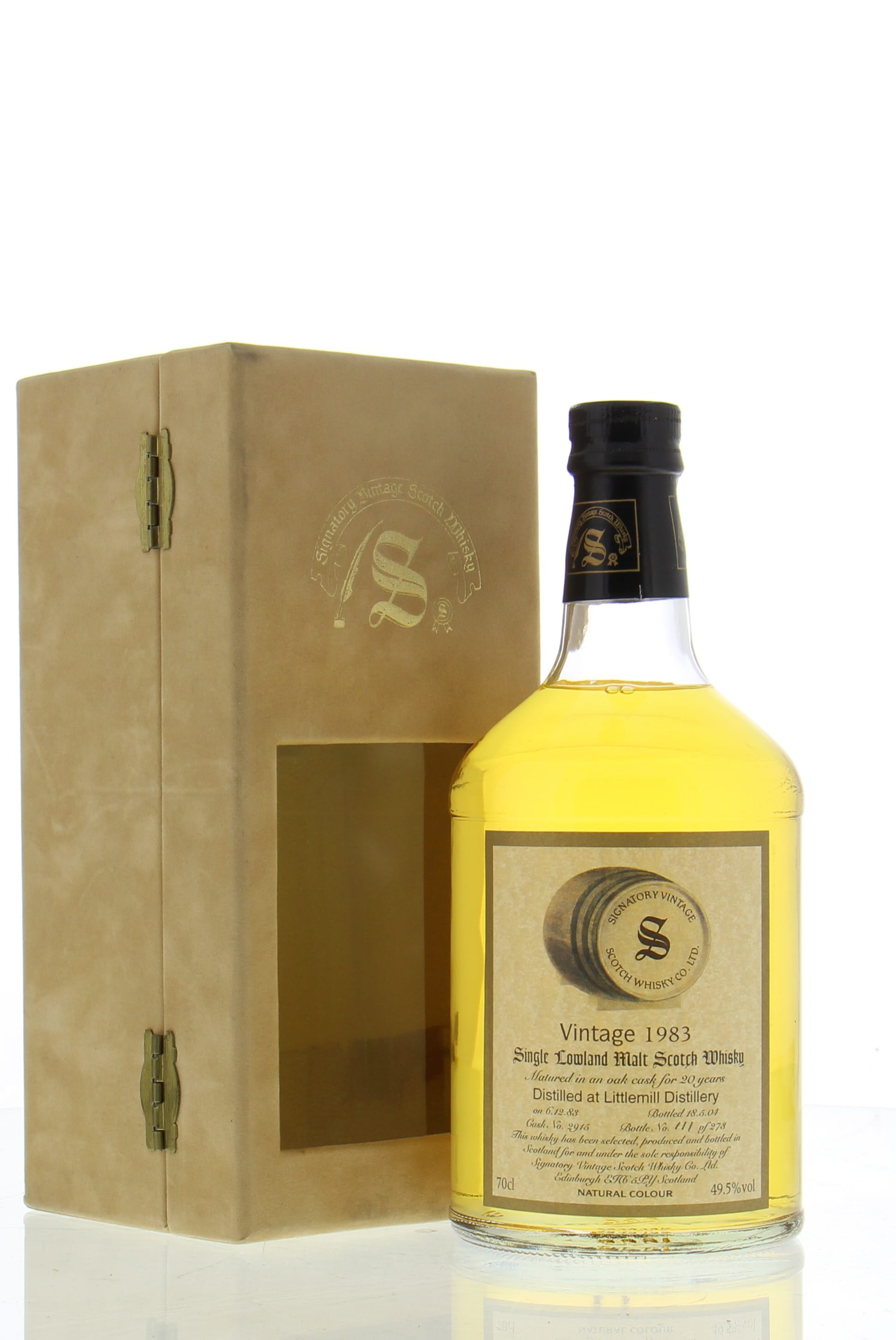Littlemill - 20 Years Old Signatory Vintage Cask:2915 59.5% 1983 In Original Container