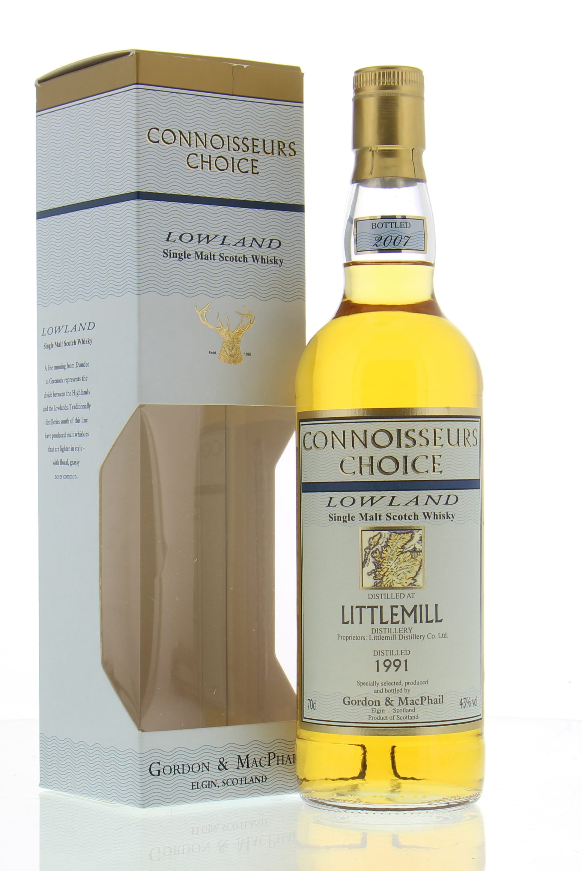Littlemill - 15 Years Old 1991 Connoisseurs Choice 43% 1991 NO OC INCLUDED!