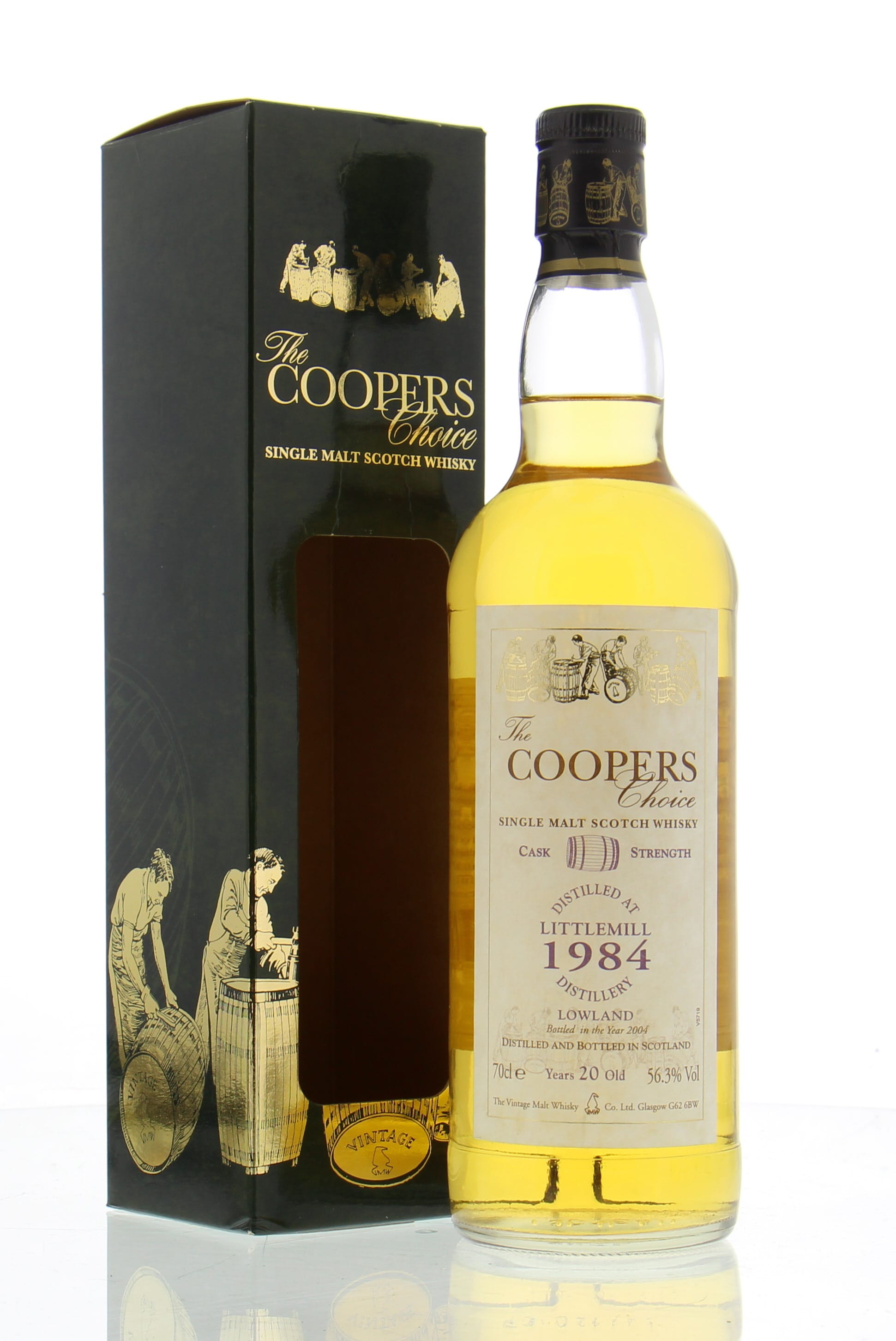 Littlemill - 20 Years Old Cooper's Choice Cask Strength 56.3% 1984 In Original Container
