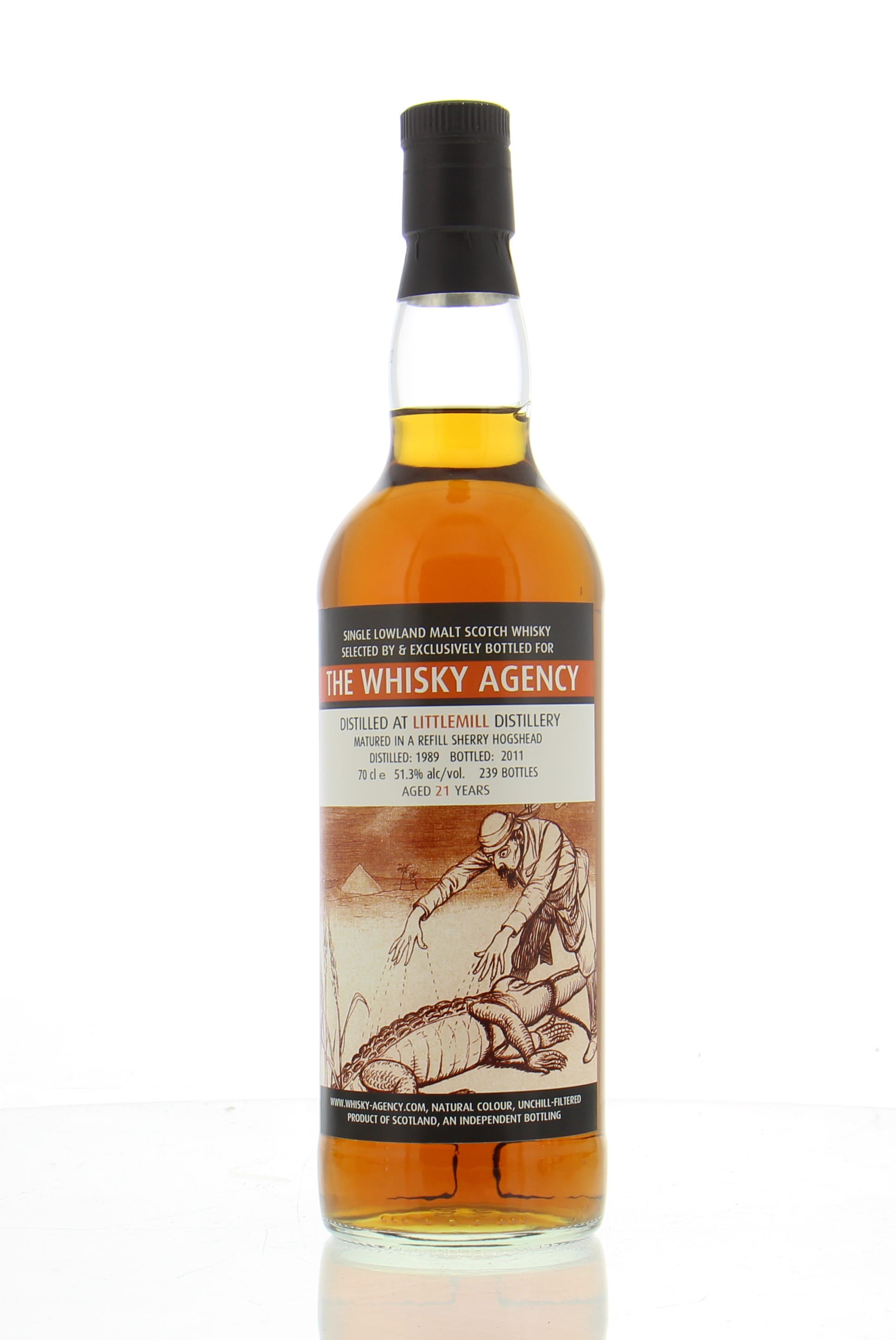 Littlemill - 21 Years Old The Whisky Agency Grotesque Crocs 51.3% 1992