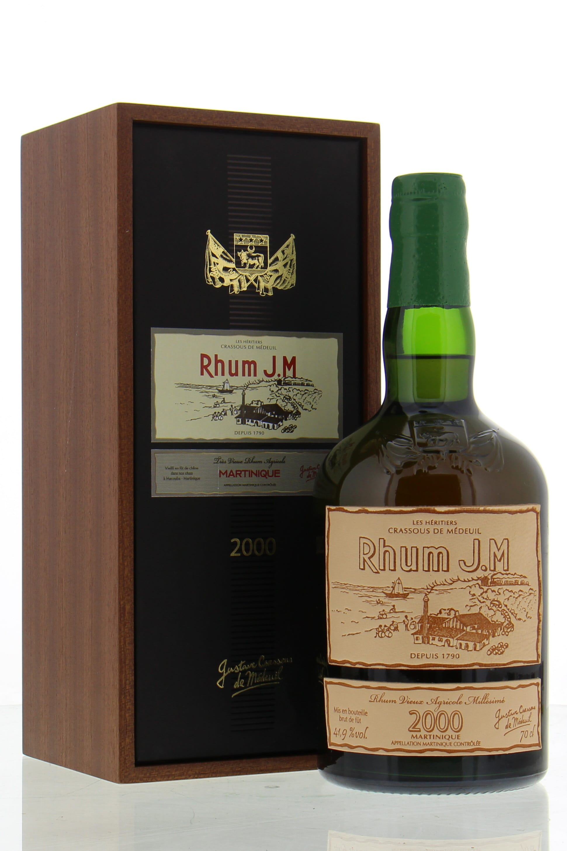 Rhum JM - Millésimé 2000 Tres Vieux Rhum Agricole 41.9% 2000 In Original Wooden Case