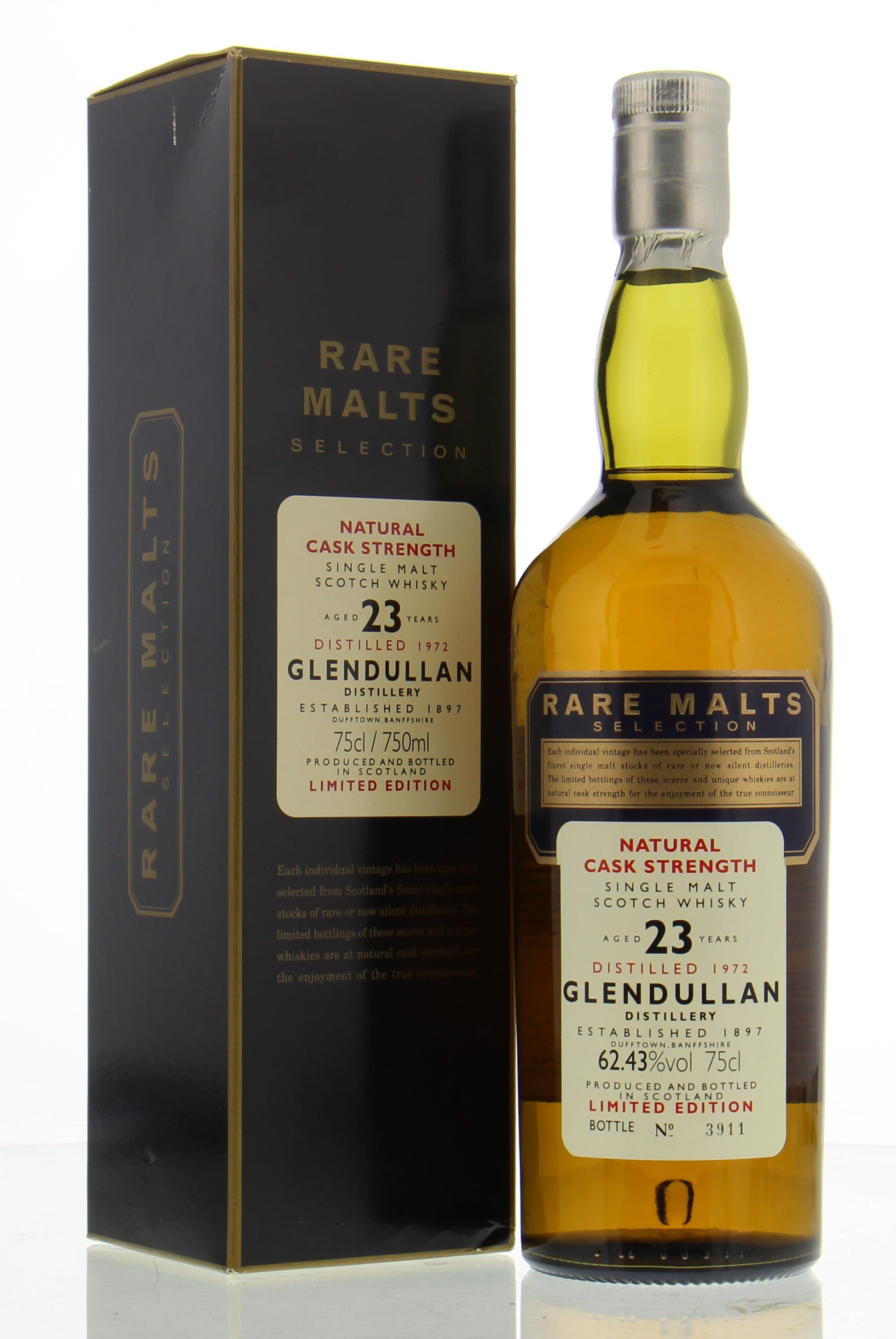 Glendullan - 23 Years old Rare Malts Selection 62,43% 1972 In Original Container