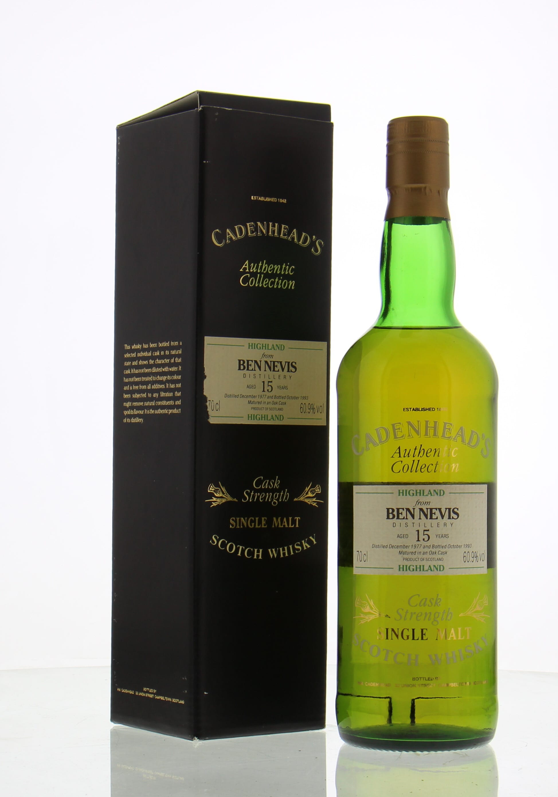 Ben Nevis - 1977 Cadenhead 15 Years Old Authentic Collection 60,9% 1977 In Original Container