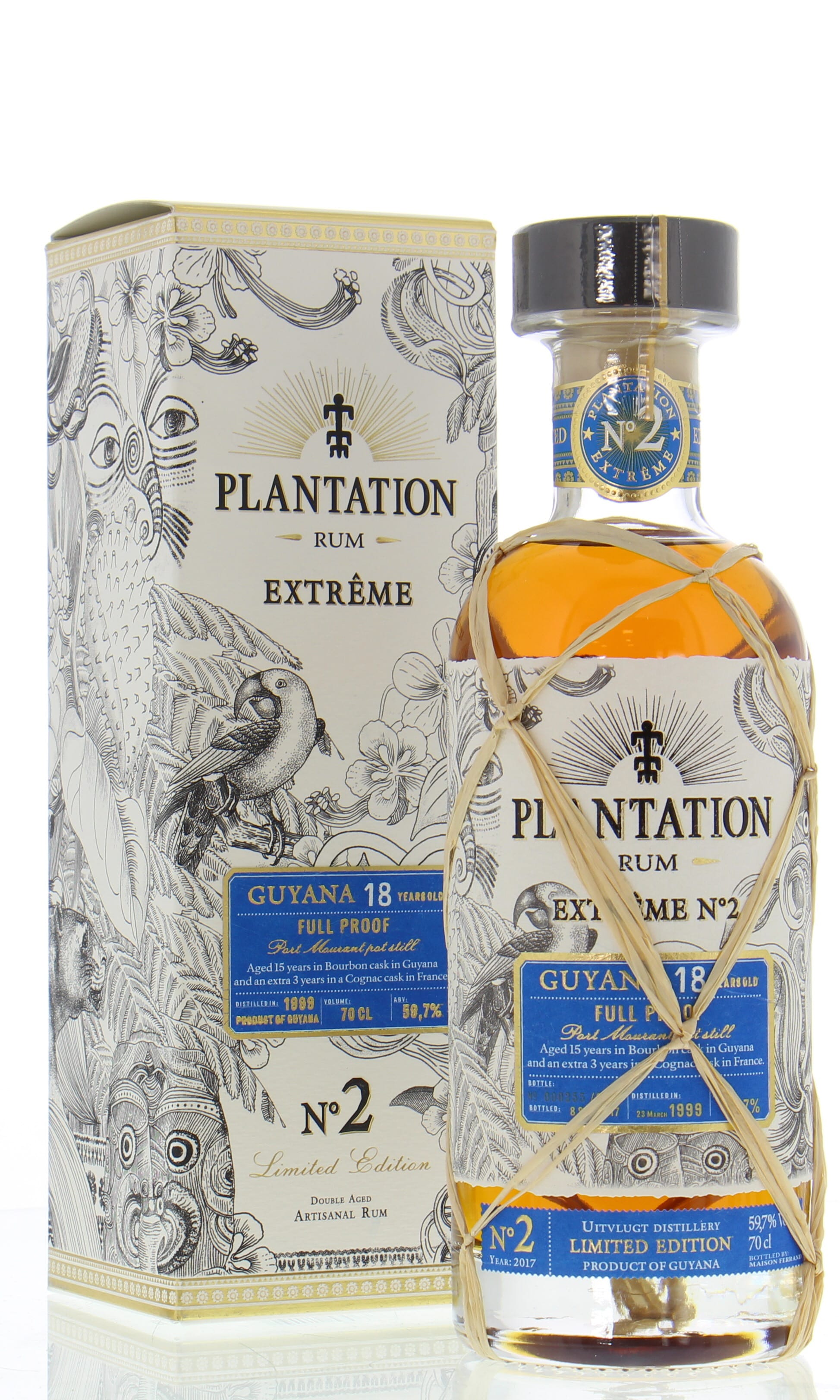 Plantation Rum - Uitvlugt 18 Years Old Guyana Extreme No2 Limited Edition 59.7% 1999
