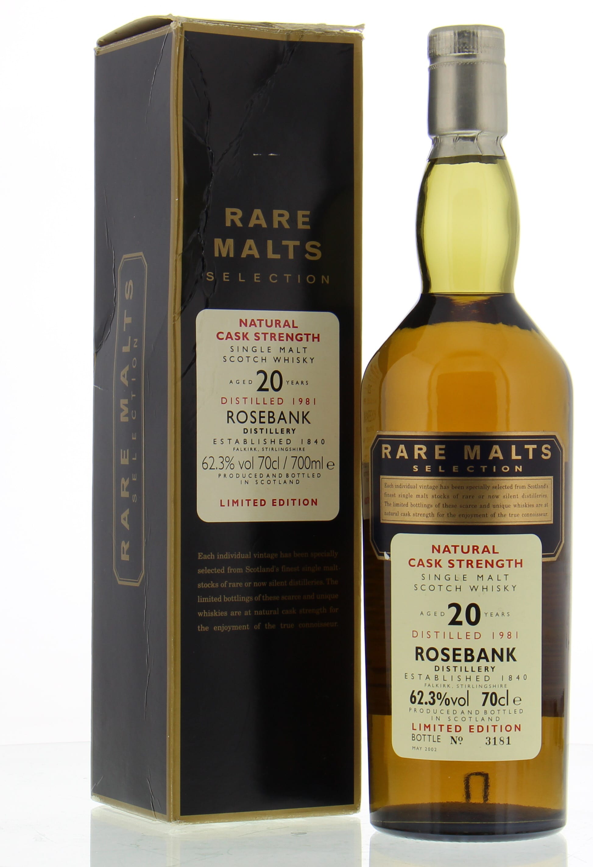 Rosebank - 20 Years Old Rare Malts Selection 62.3% 1981 In Original Container