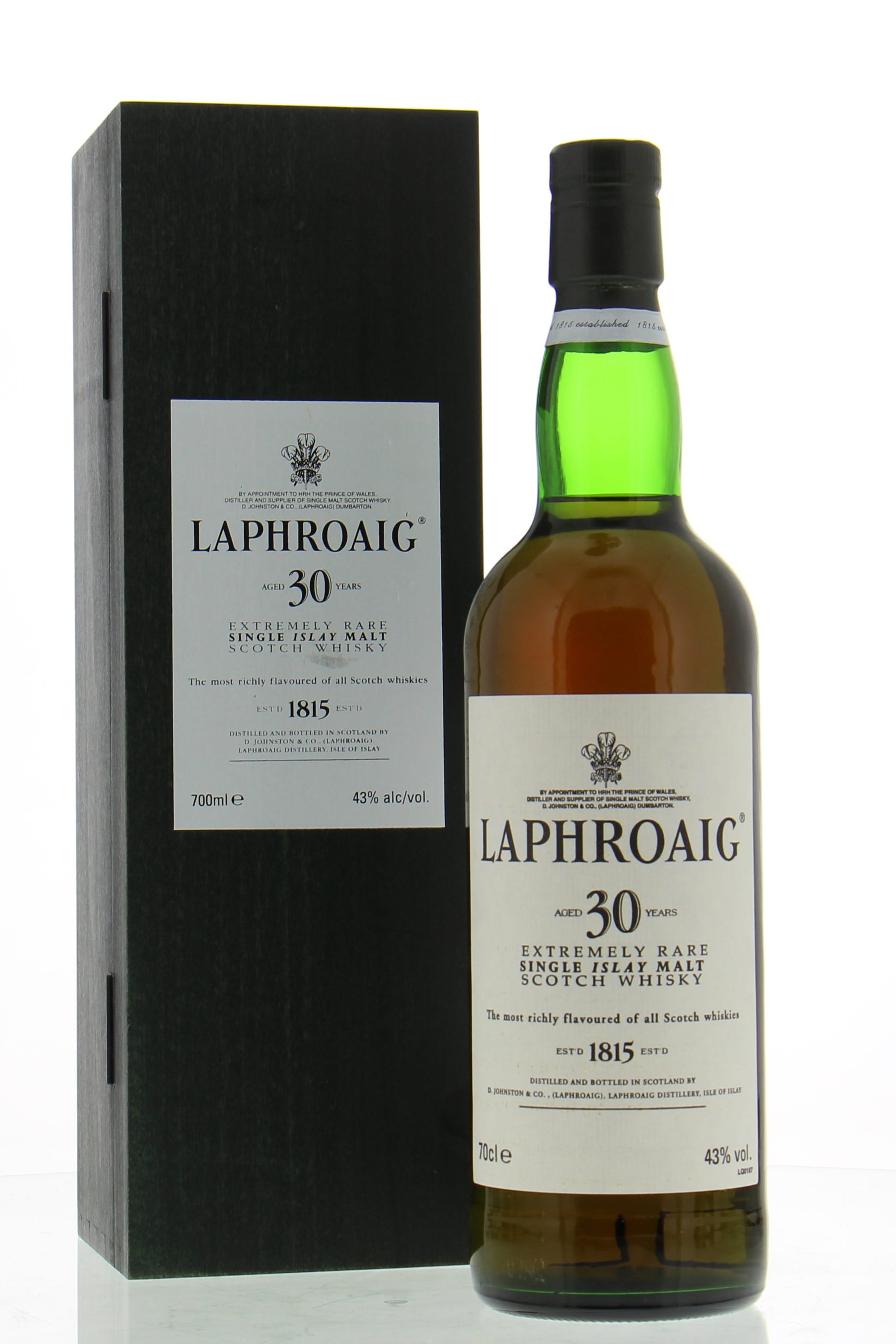 Laphroaig - 30 Years Old 43% 1975 In Original Wooden Case