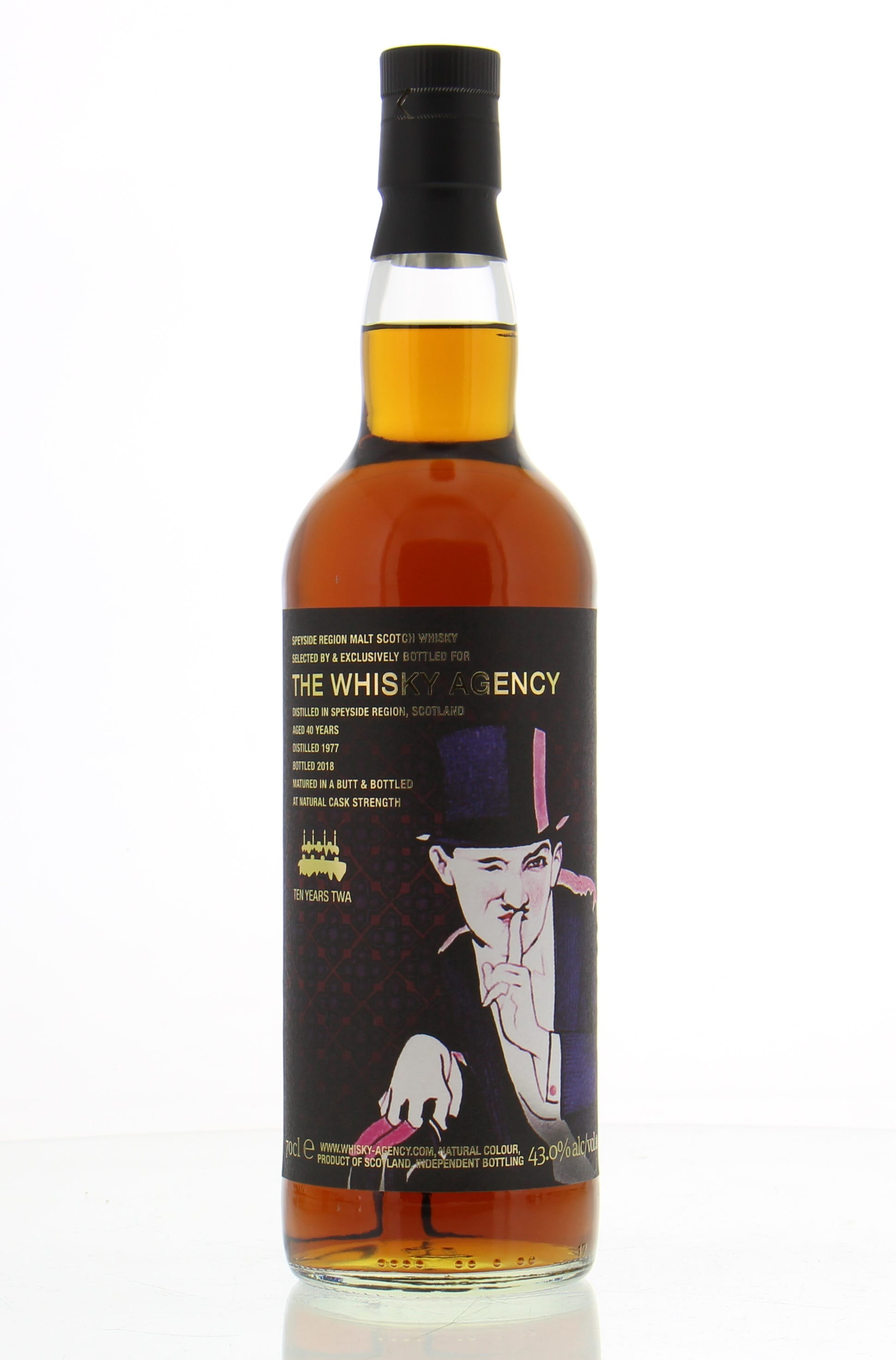 The Whisky Agency - 40 Years Old Speyside Region Ten Years TWA 43% 1977 Perfect