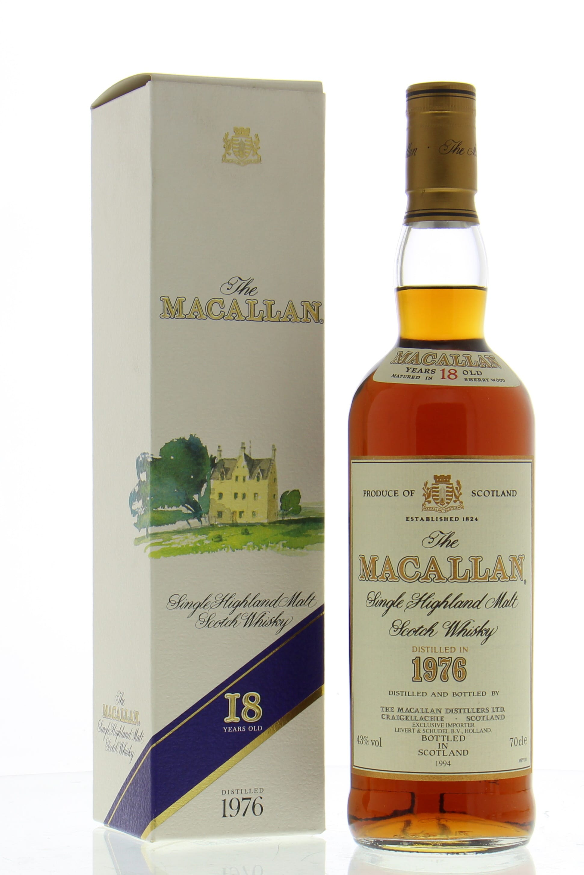 Macallan - 18 Years Old Vintage 1976 43% 1976 In Original Container