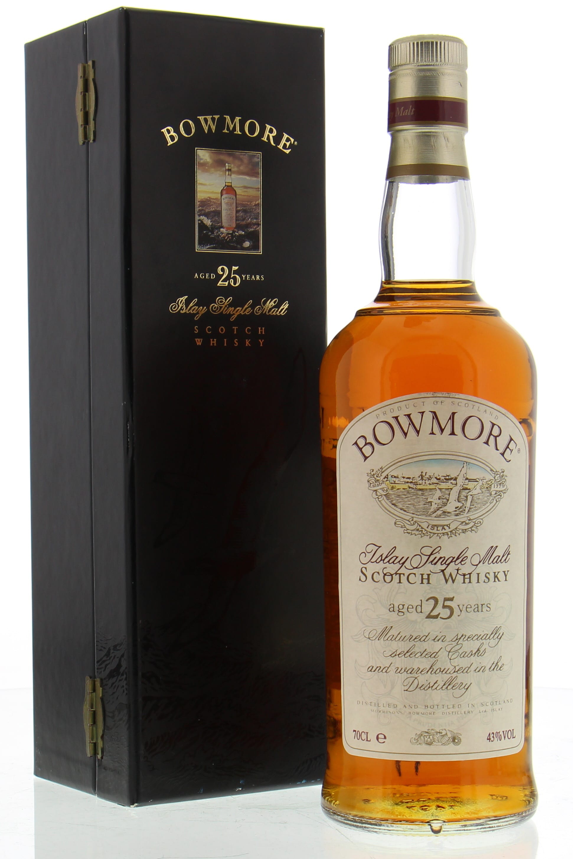 Bowmore - 25 Years Old Seagulls Old label 43% NV Perfect