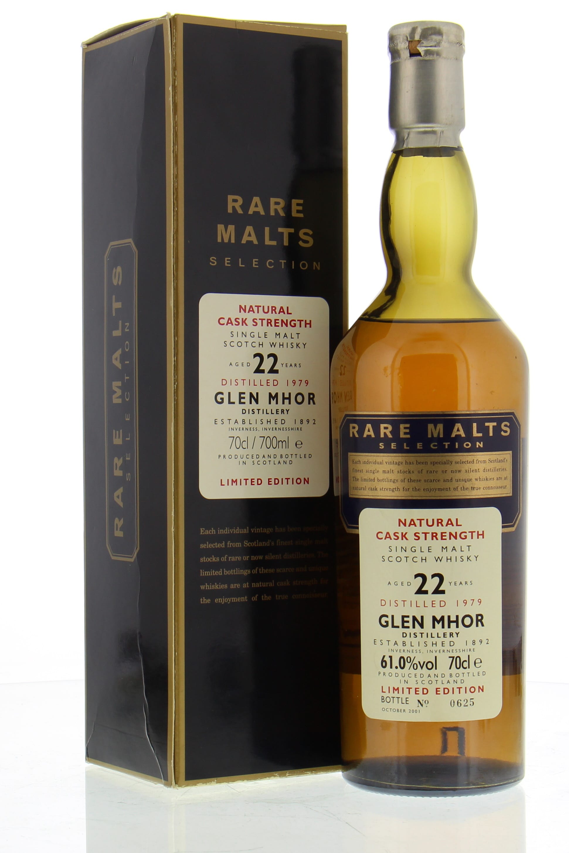 Glen Mhor - 22 Years Old Rare Malts Selection 61% 1979 In Original Container