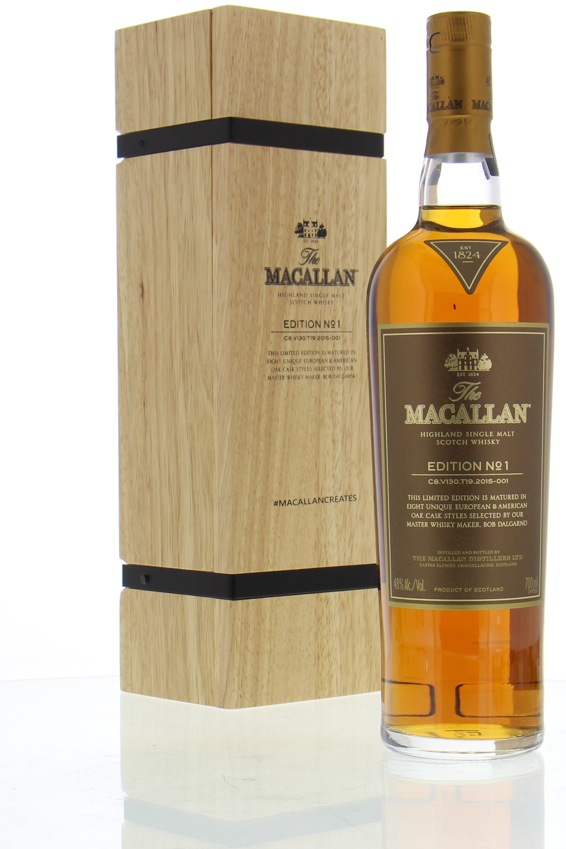 Macallan - Edition No.1 In Wooden Box 48% NV In Original Wooden Case