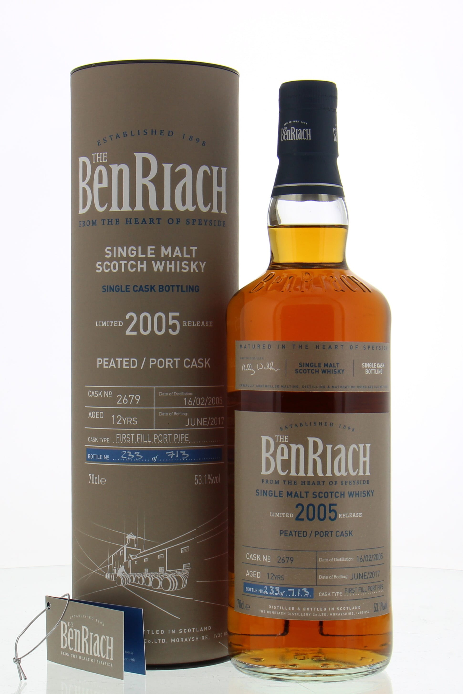 Benriach - 12 Years Old Batch 14 Single Cask 2679 53.1% 2005 In Original Container
