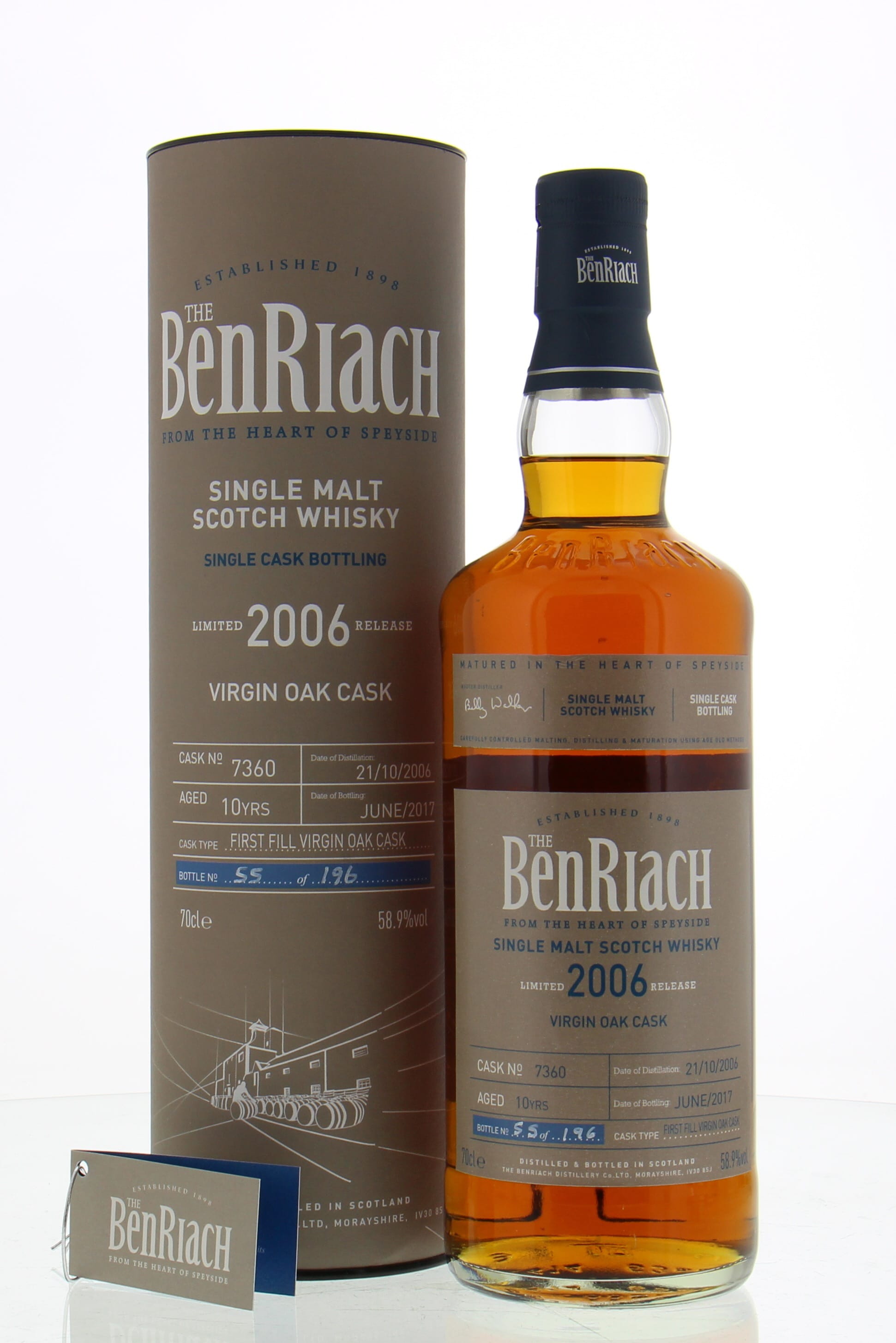 Benriach - 10 Years Old Batch 14 Single Cask 7360 58.9% 2006