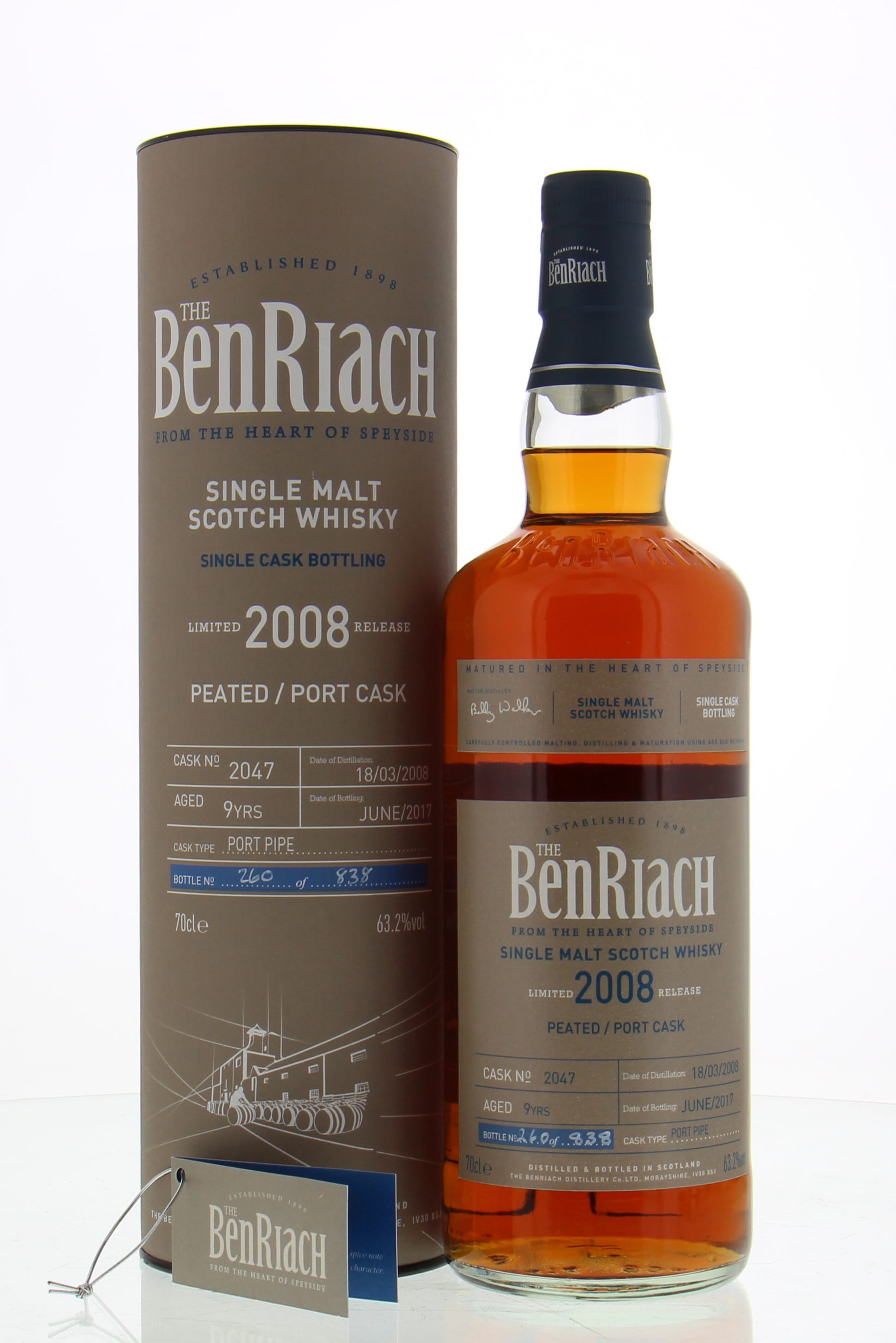 Benriach - 9 Years Old Batch 14 Single Cask 2047 63.2% 2008 In Original Container