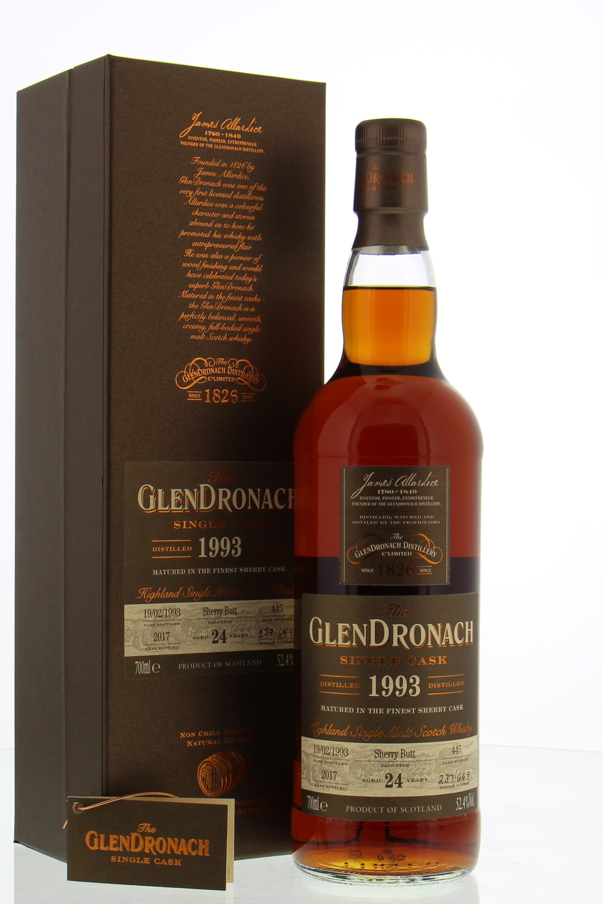 Glendronach - 24 Years Old Batch 16 Single Cask 445 52.4% 1993 In Original Container