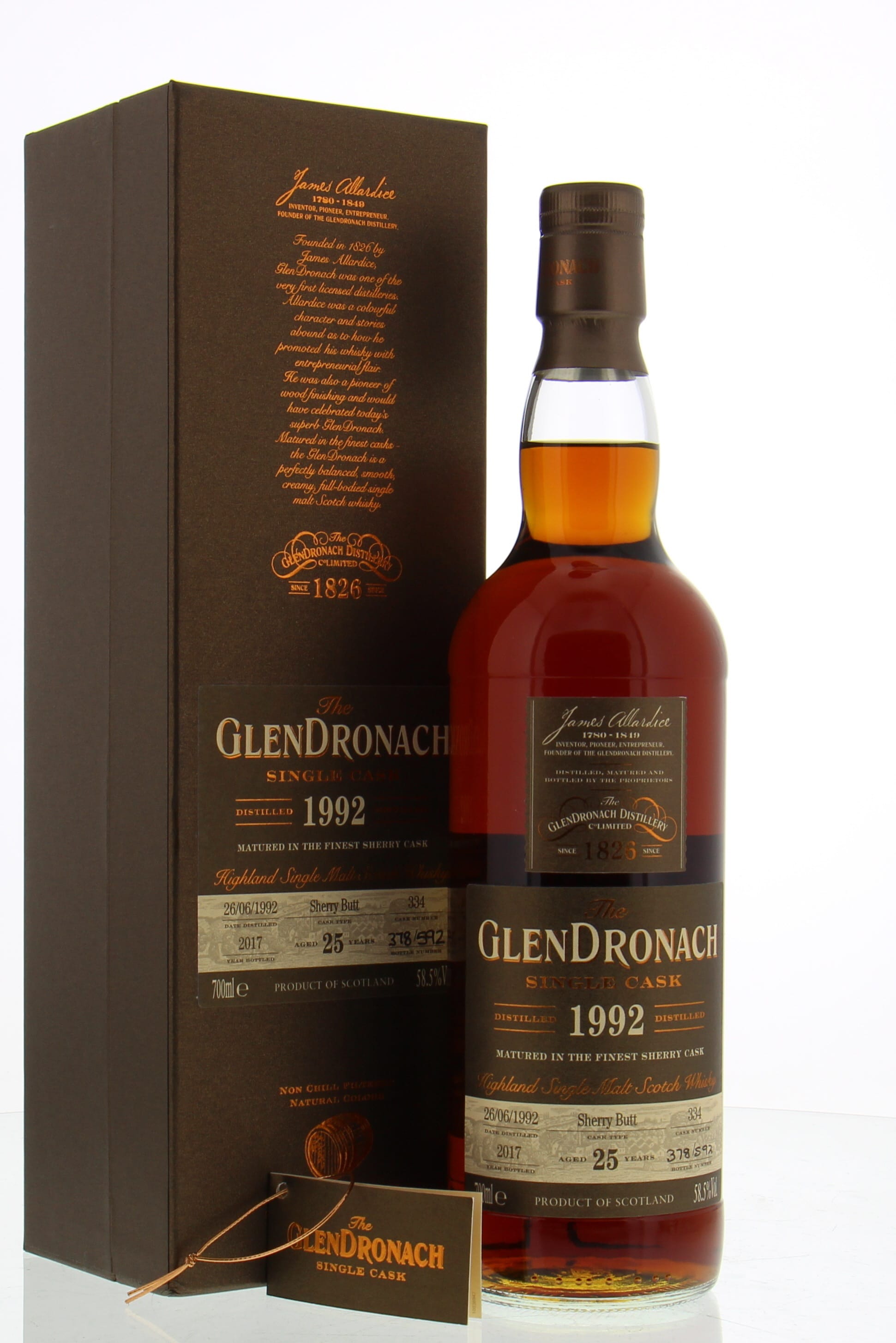 Glendronach - 25 Years Old Batch 16 Single Cask 334 58.5% 1992 In Original Container