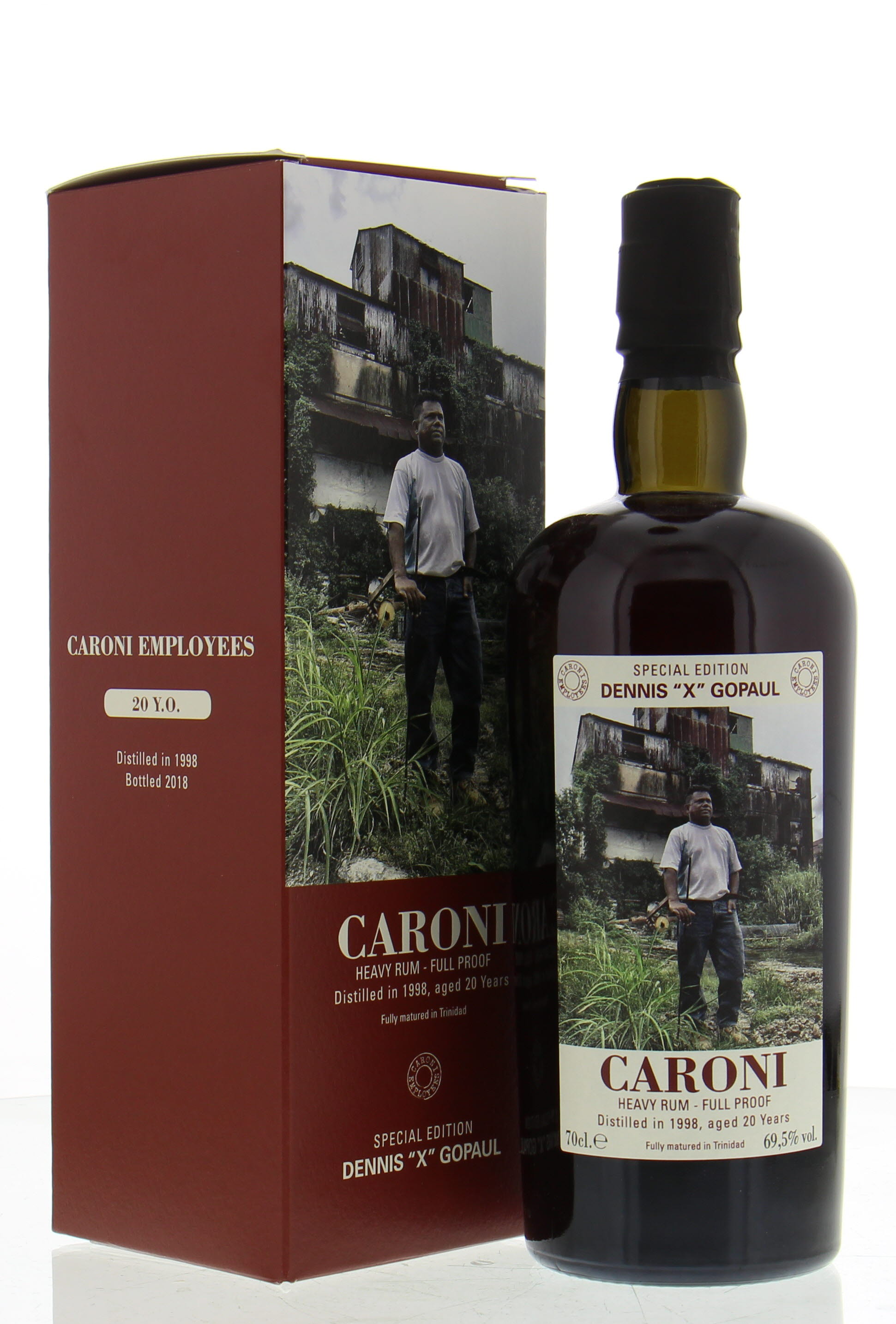 Caroni - 20 Years Old Dennis X Gopaul 69.5% 1998 In original Container