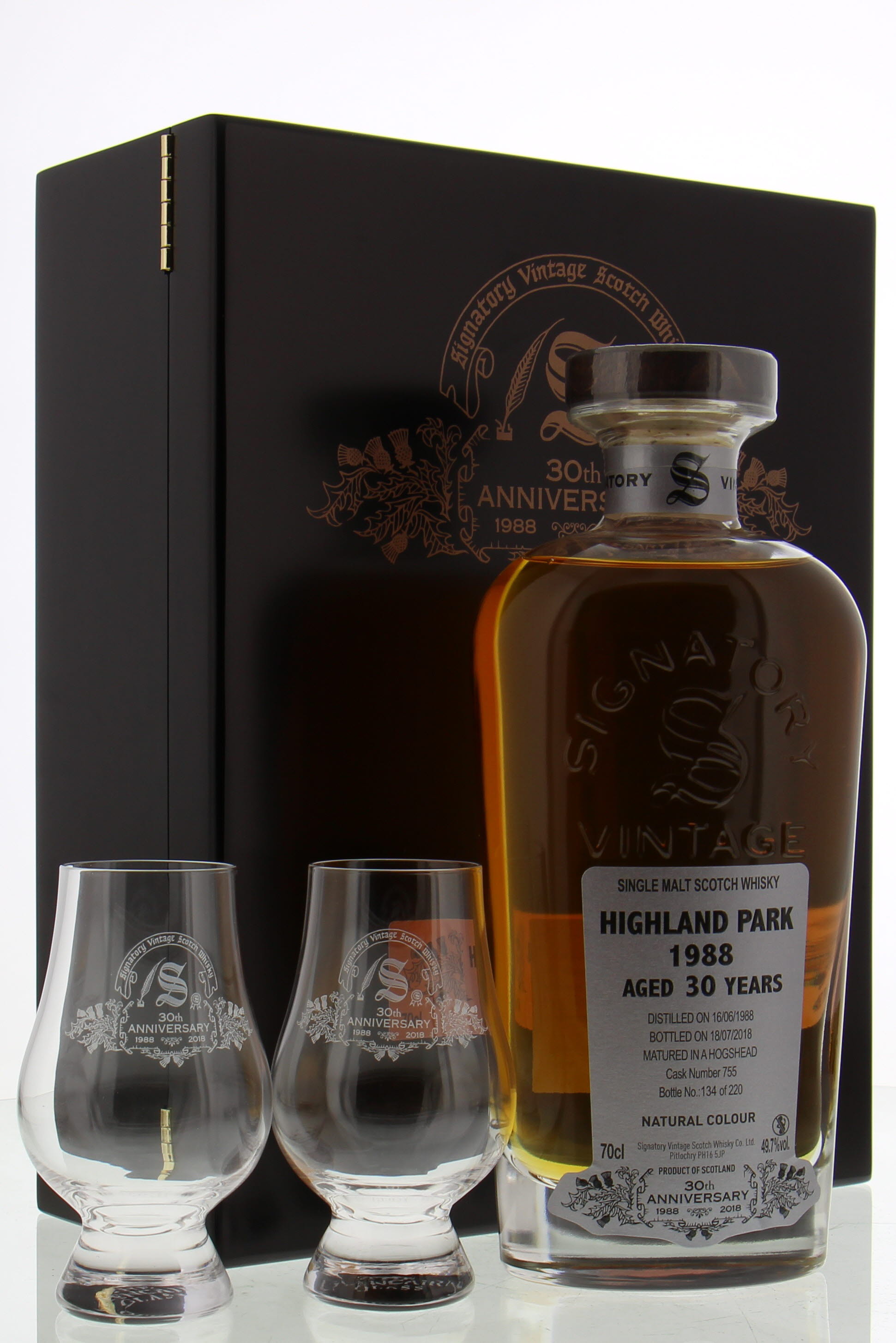 Highland Park - 30 Years Old Signatory 30th Anniversary Cask 755 49.7% 1988 In Original Wooden Container