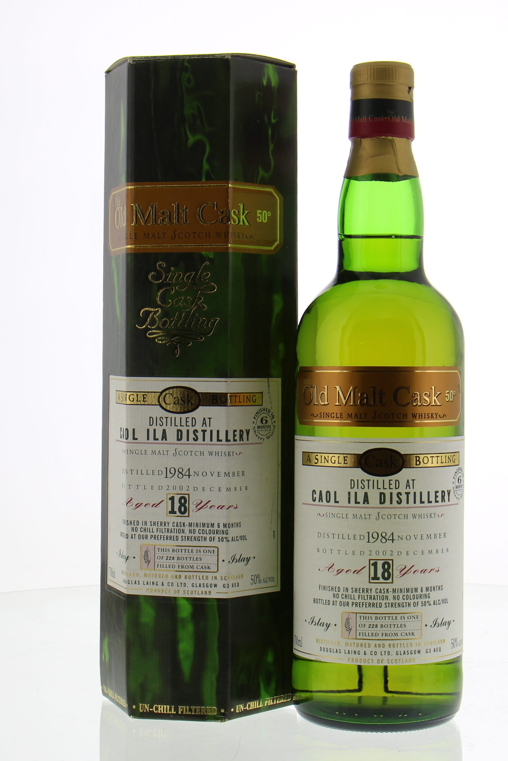 Caol Ila - 18 Years Old  Old Malt Cask 50% 1984 In Original Container