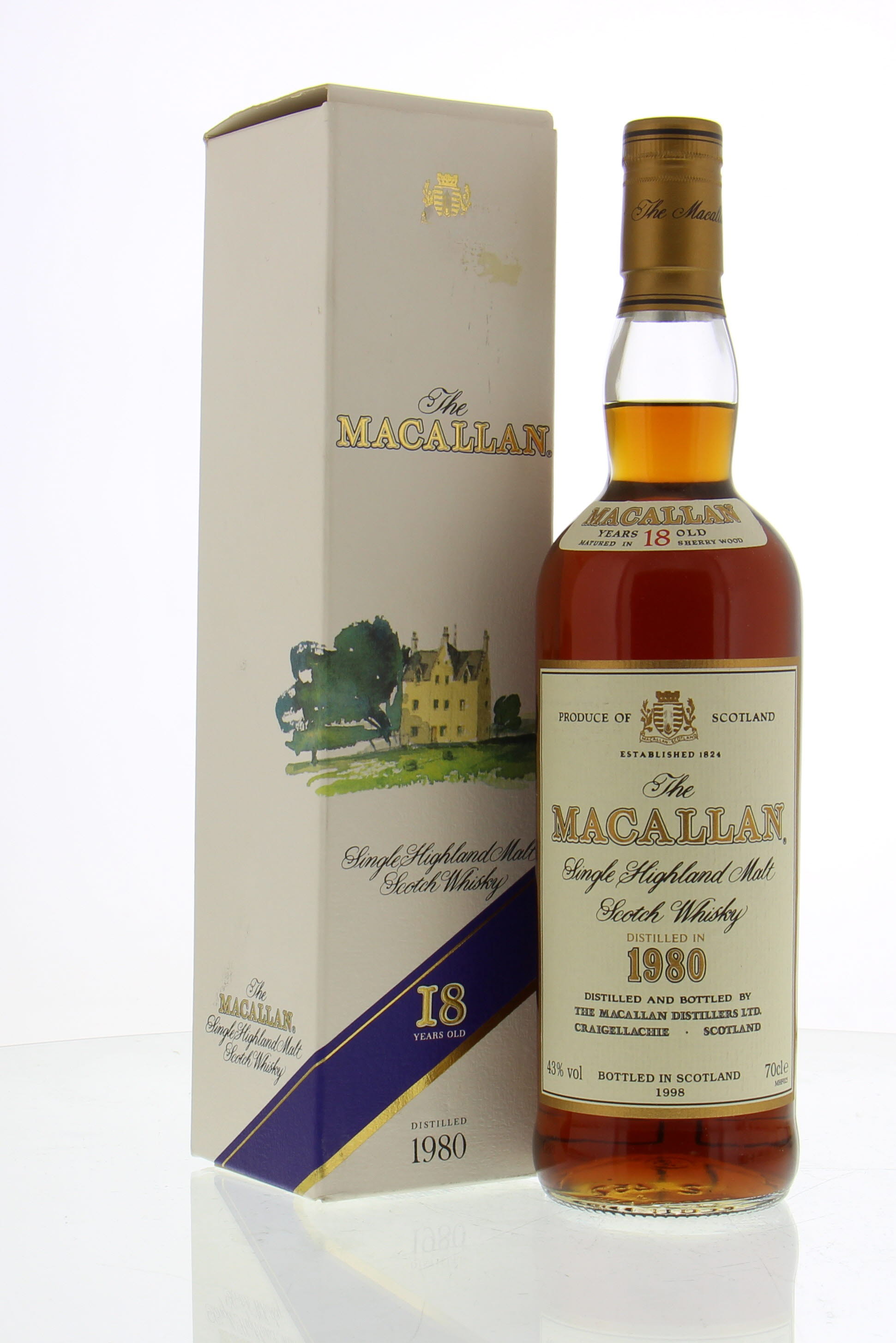 Macallan - 1980 Vintage 18 Years Old Sherry Cask 43% 1980 In Original Container