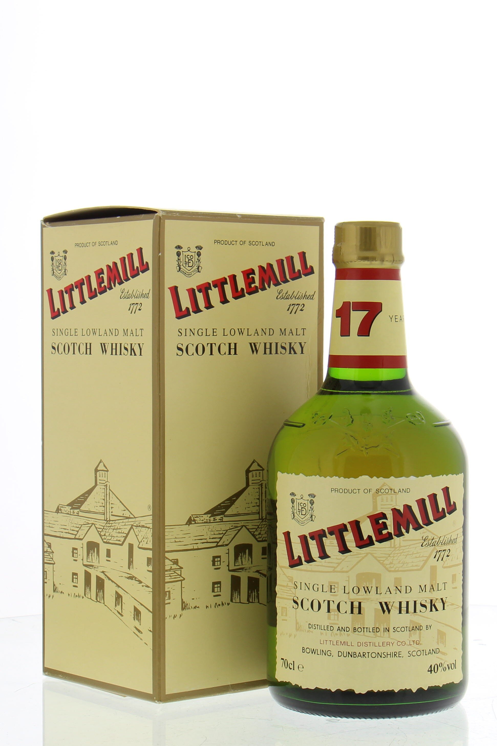 Littlemill - 17 Years Old Green Dumpy 40% NV In Original Container